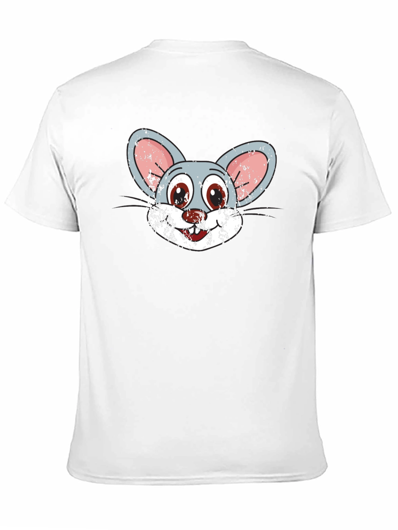 Cartoon Mouse Graphic Tee - Novelty Print T-Shirt