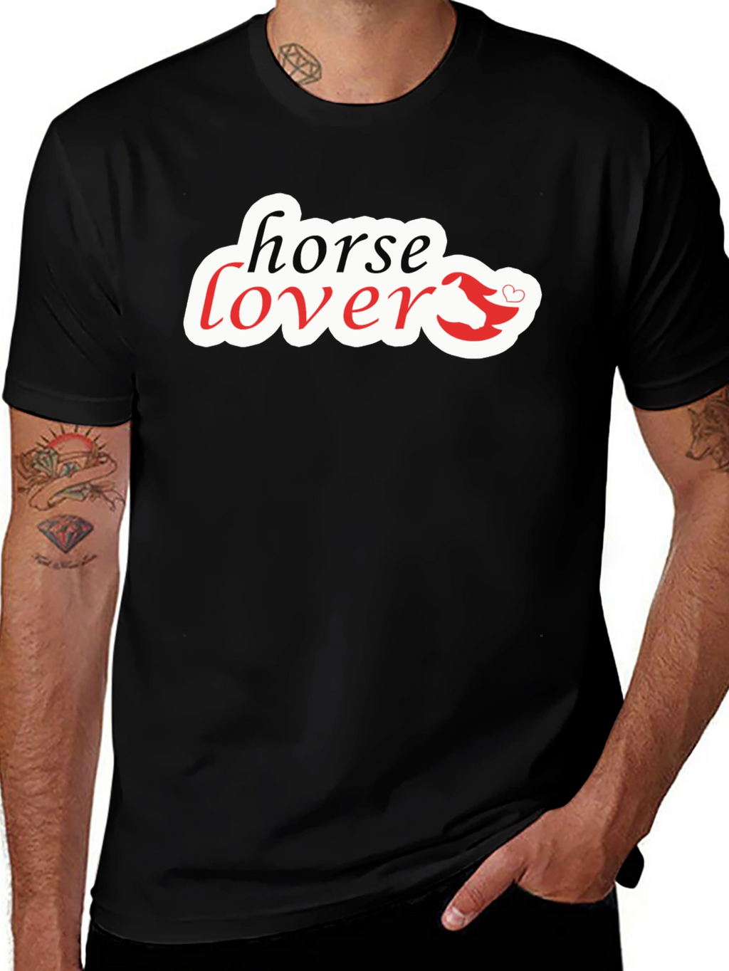 Horse Lover Graphic Tee - Black T-Shirt