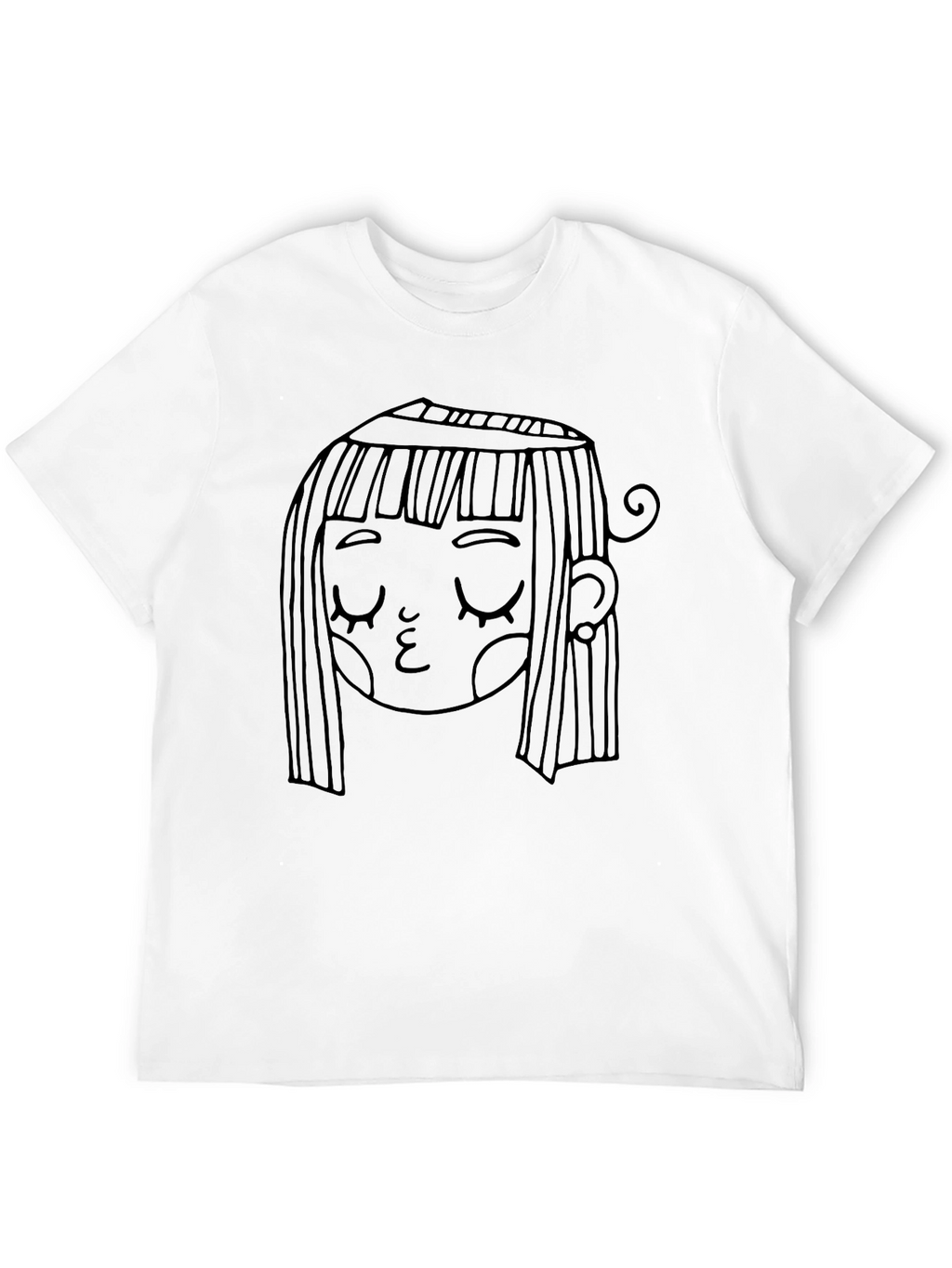 Whimsical Girl Graphic Black T-Shirt