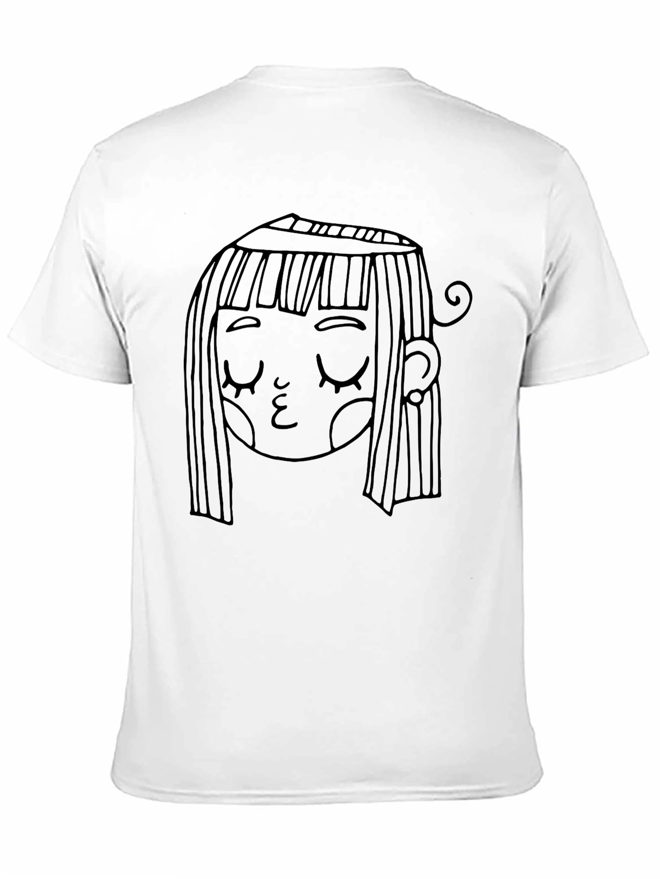 Whimsical Girl Graphic Black T-Shirt