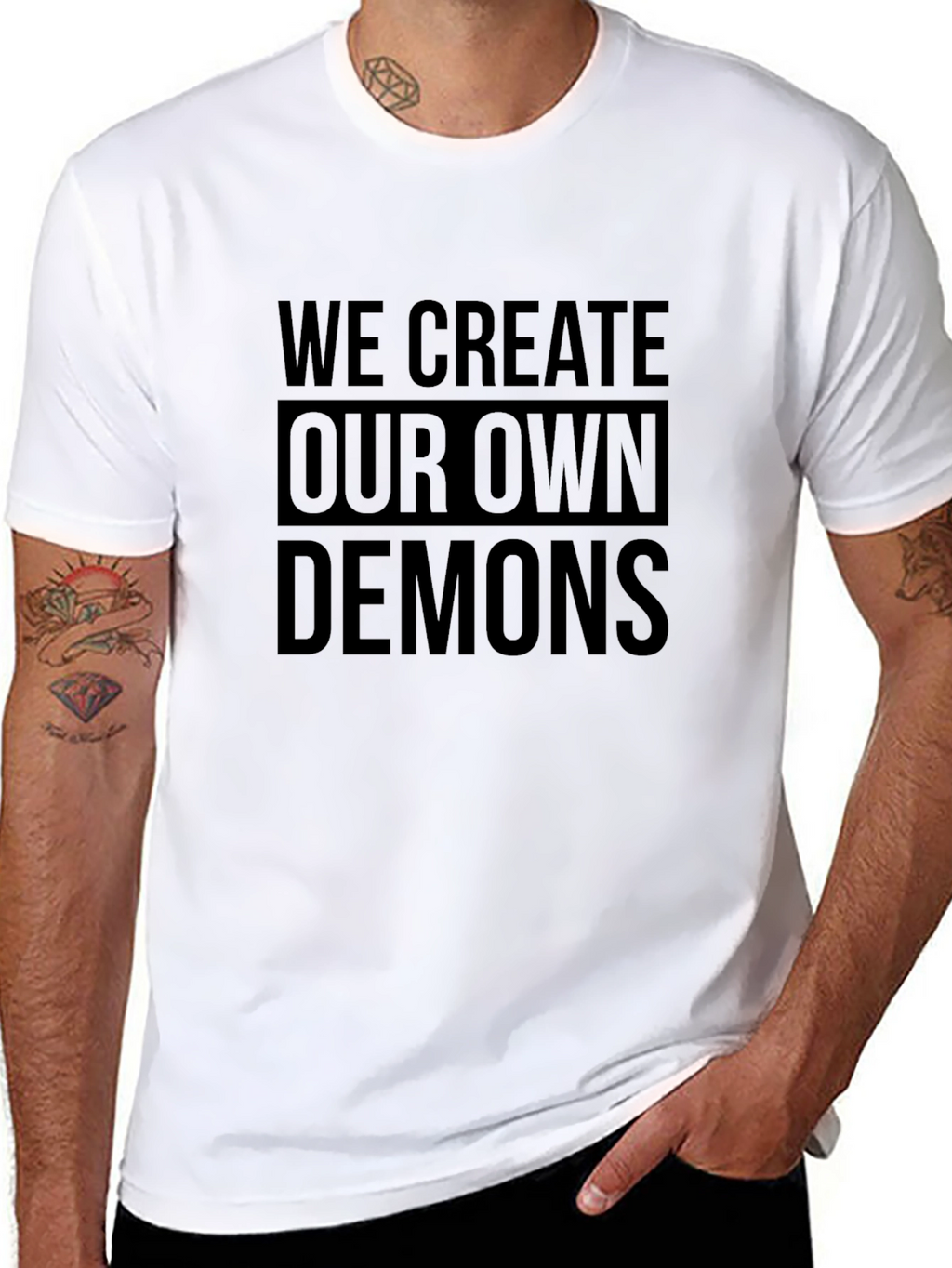 We Create Our Own Demons Graphic Tee - Black