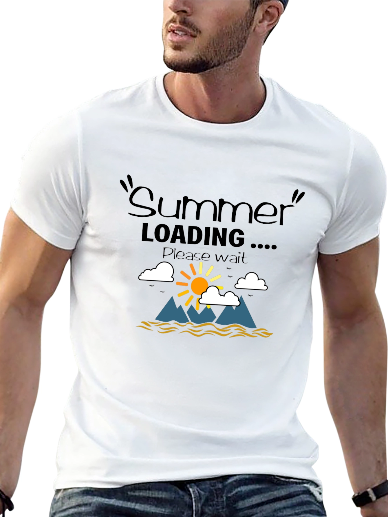 Summer Loading Graphic T-Shirt - Black