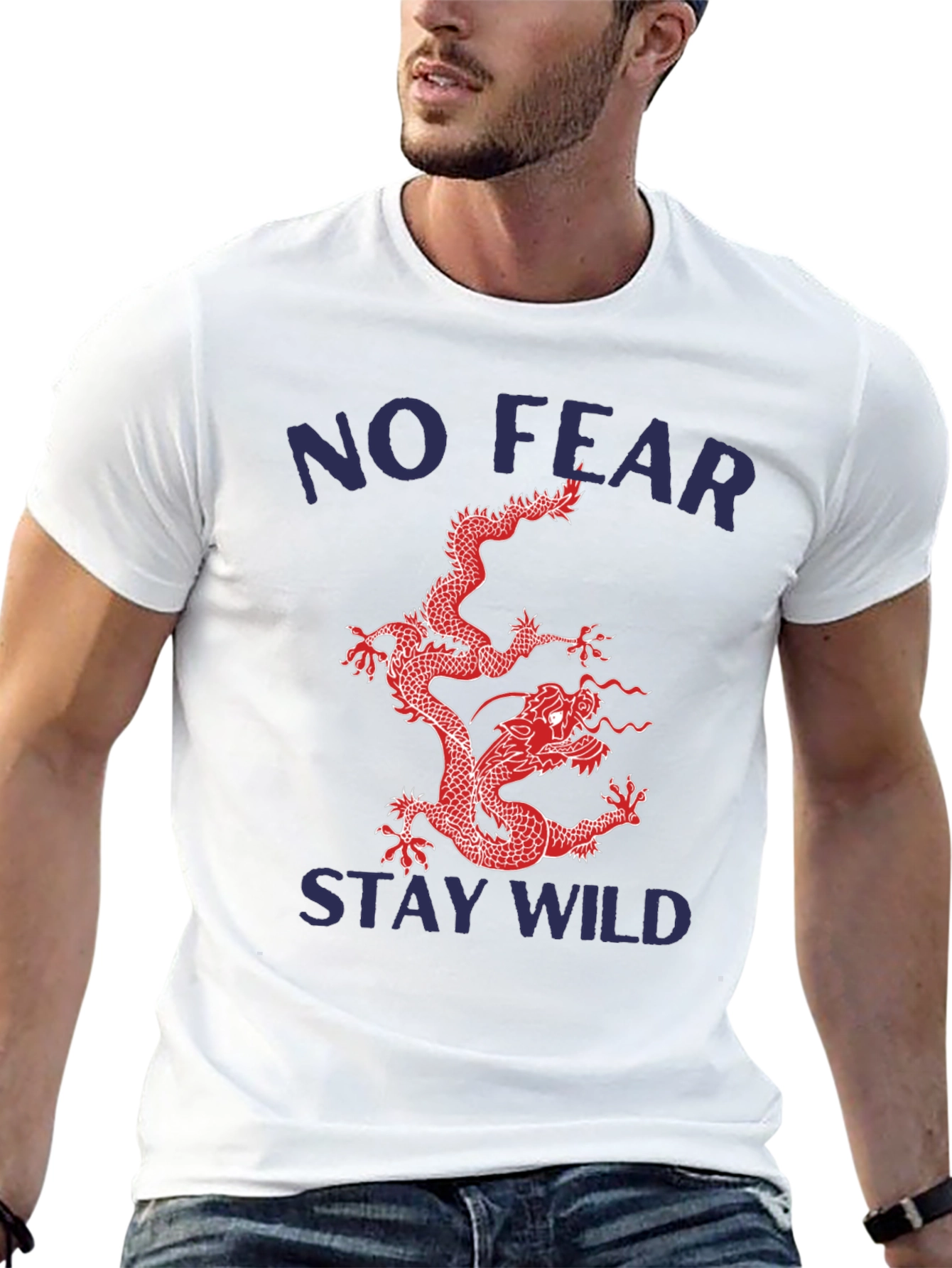 No Fear Stay Wild Dragon Graphic Tee
