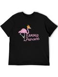 Flamingo Princess Graphic Tee - Black