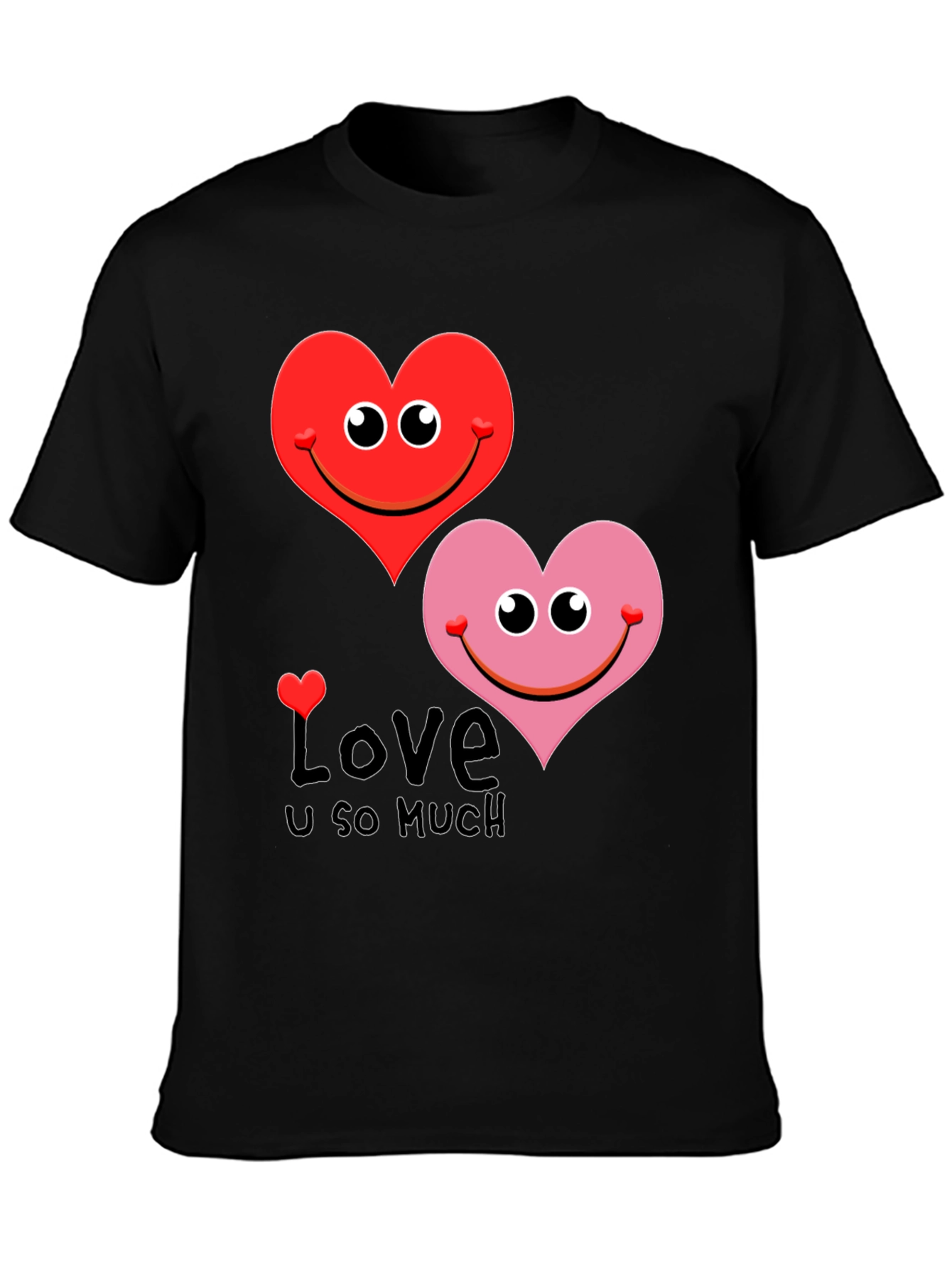 Love U So Much Graphic Tee - Black