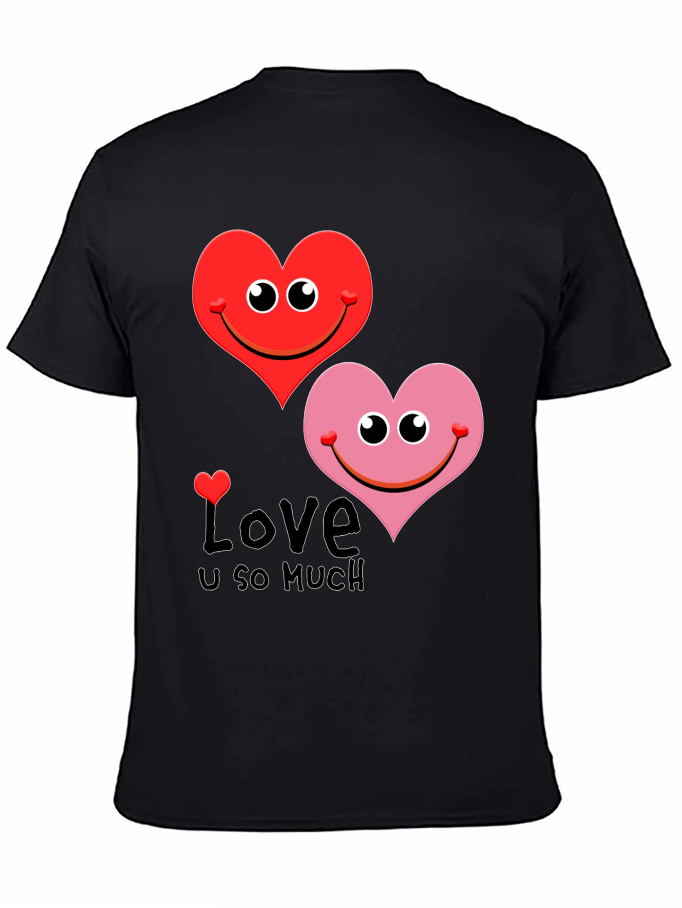 Love U So Much Graphic Tee - Black
