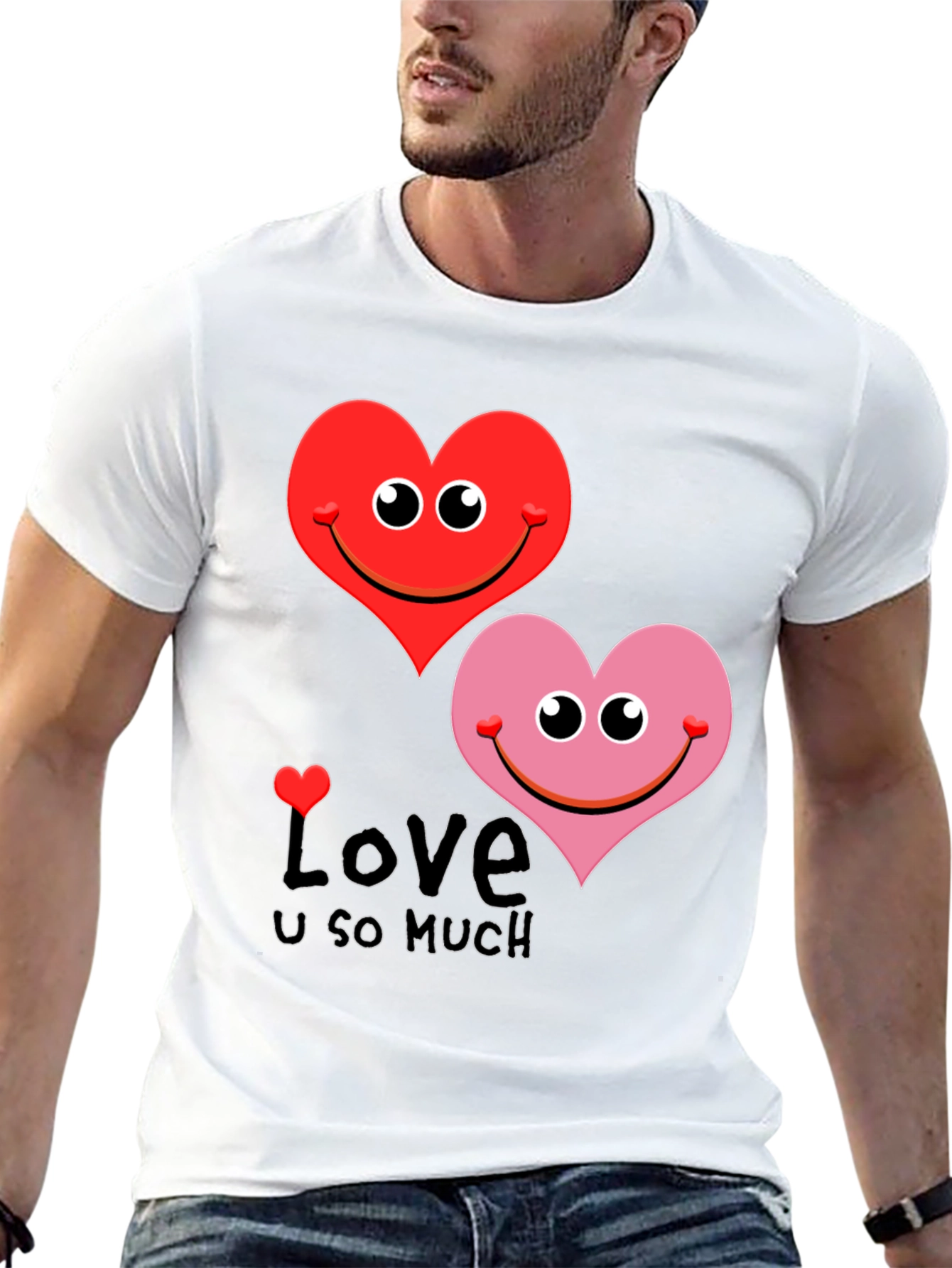Love U So Much Graphic Tee - Black