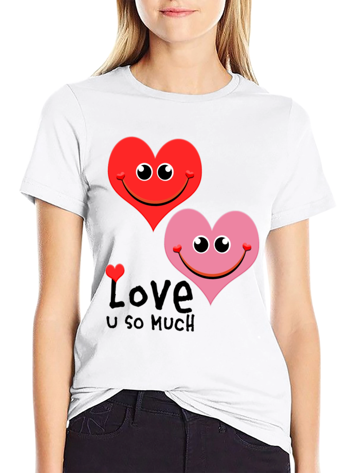 Love U So Much Graphic Tee - Black