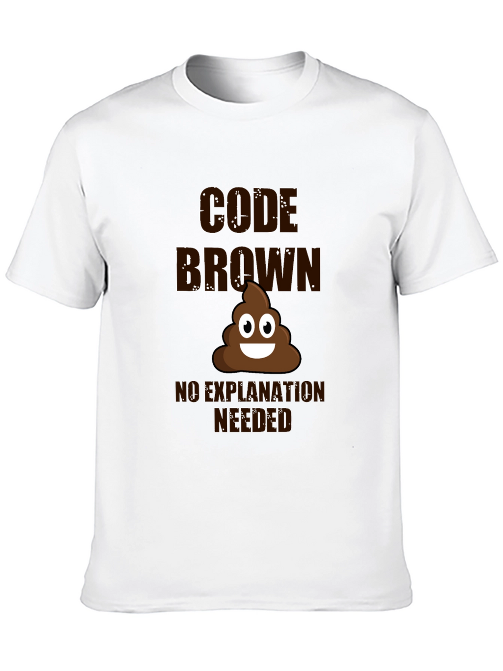 Code Brown T-Shirt - Funny Poop Emoji Tee