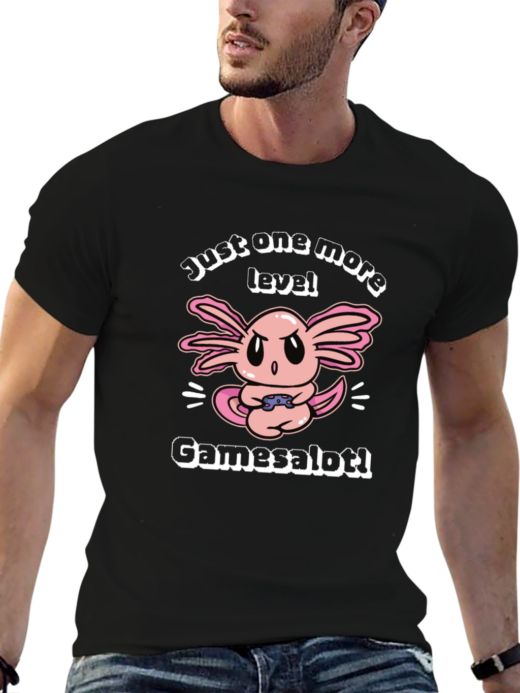 Gamer Axolotl T-Shirt - Just One More Level