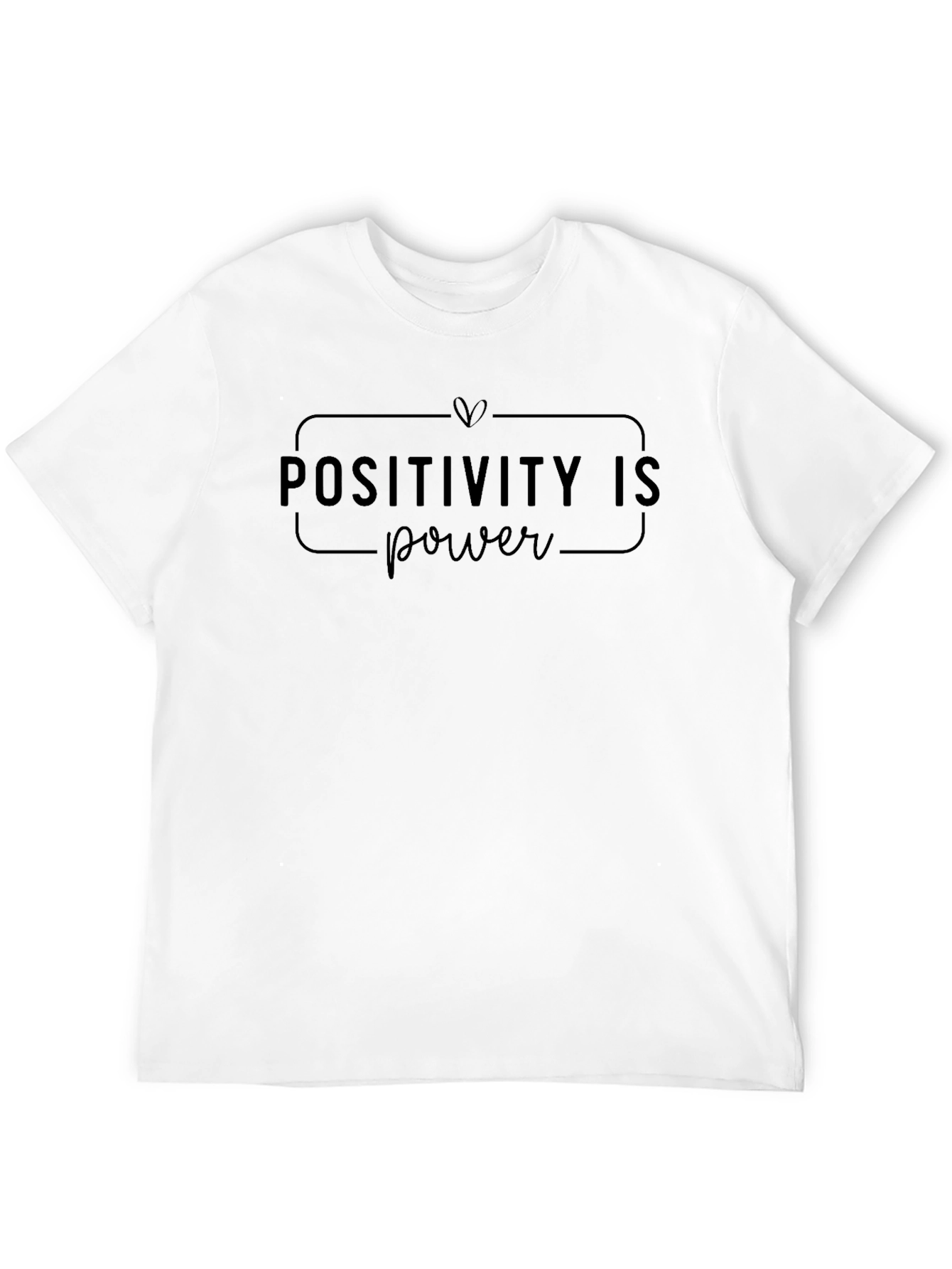 Positivity is Power Black Graphic T-Shirt