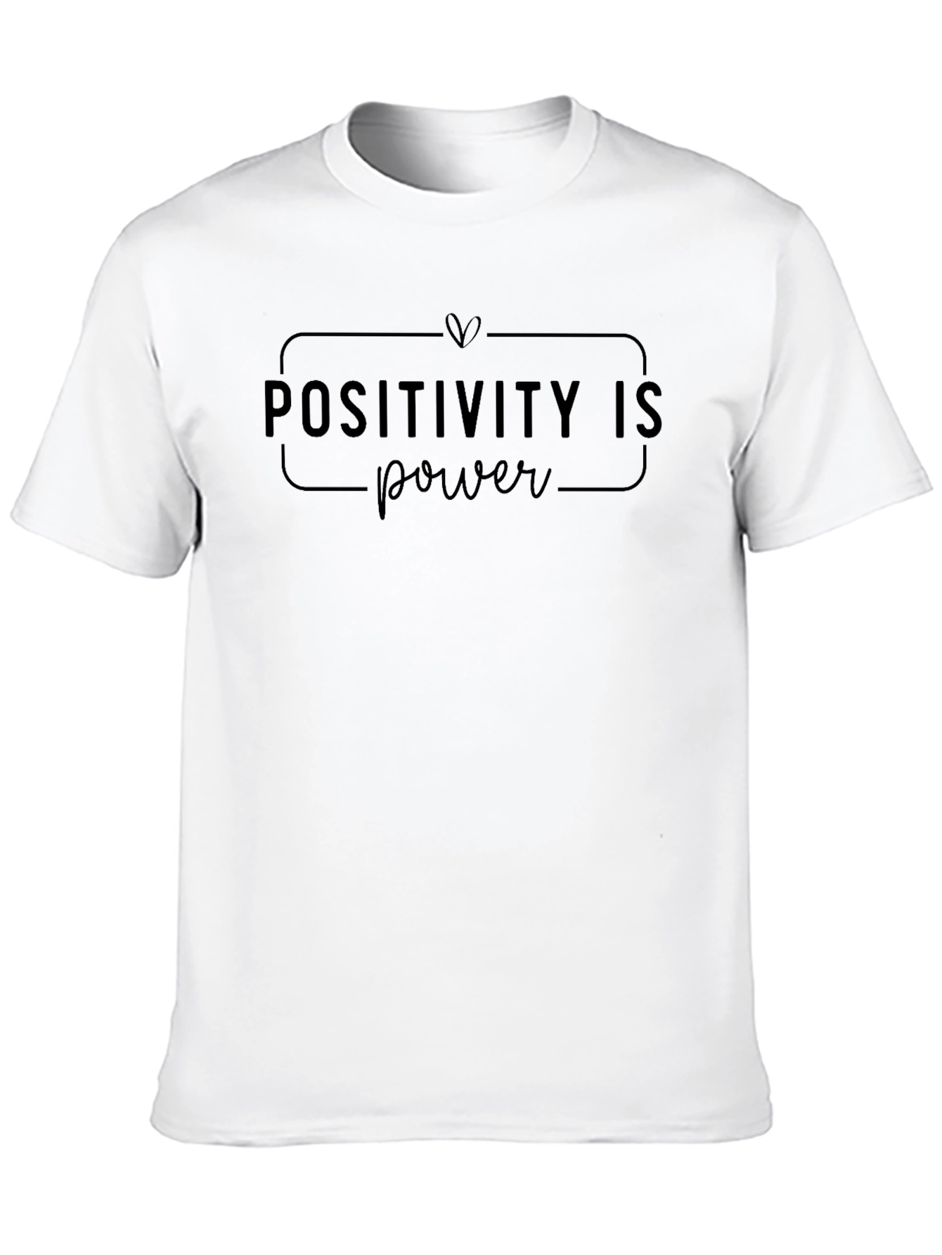 Positivity is Power Black Graphic T-Shirt