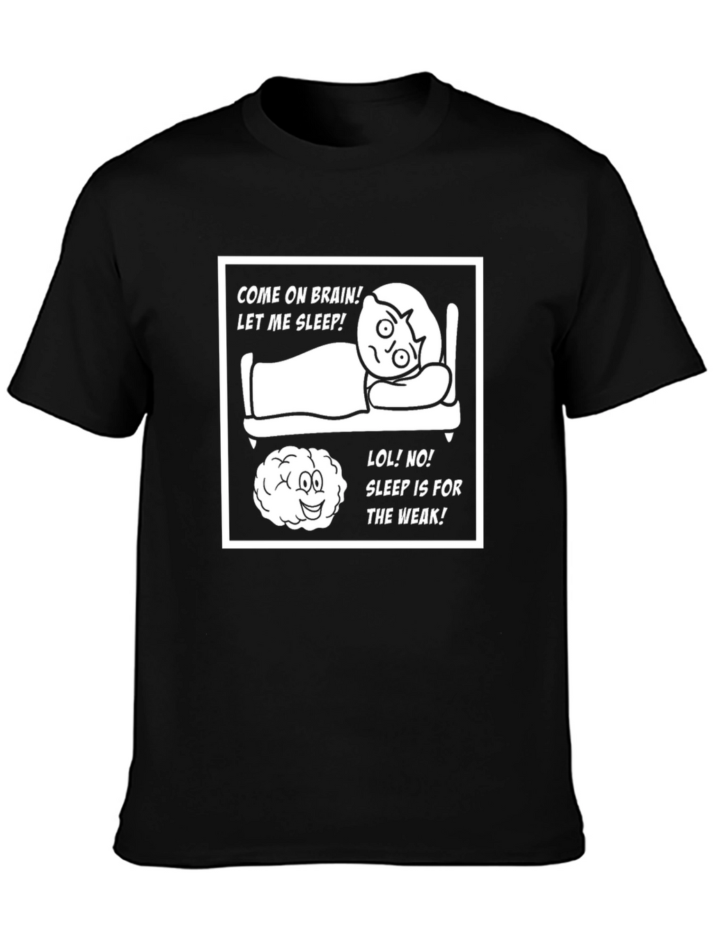 Funny Brain vs Sleep Graphic Tee