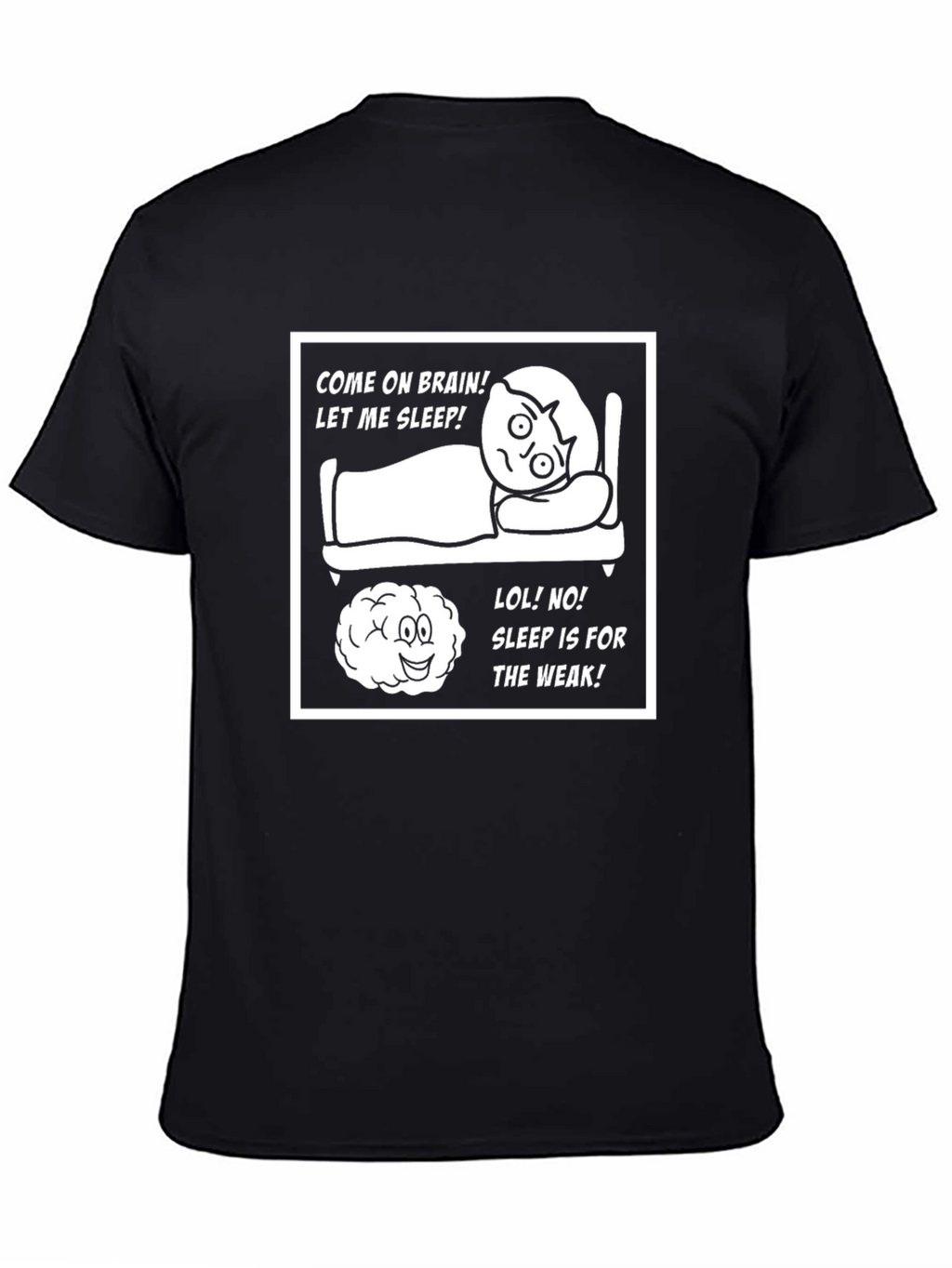 Funny Brain vs Sleep Graphic Tee