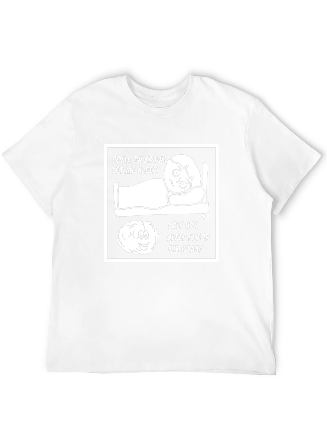Funny Brain vs Sleep Graphic Tee