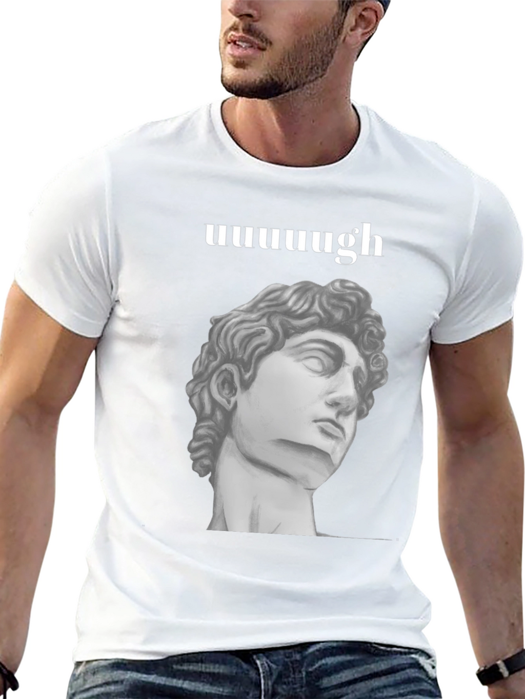 Uuuuuugh T-Shirt: Classical Bust Graphic Tee