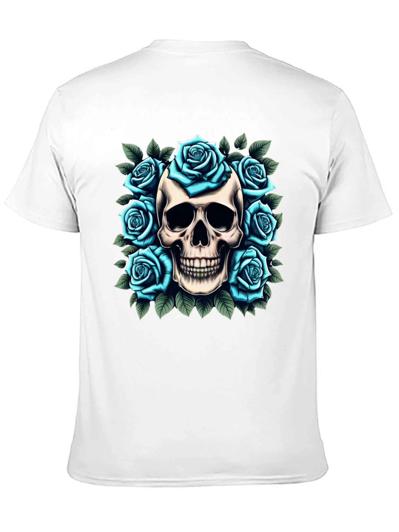 Skull & Roses Graphic Tee - Unique Design