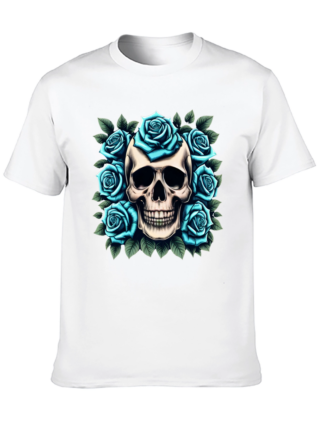 Skull & Roses Graphic Tee - Unique Design