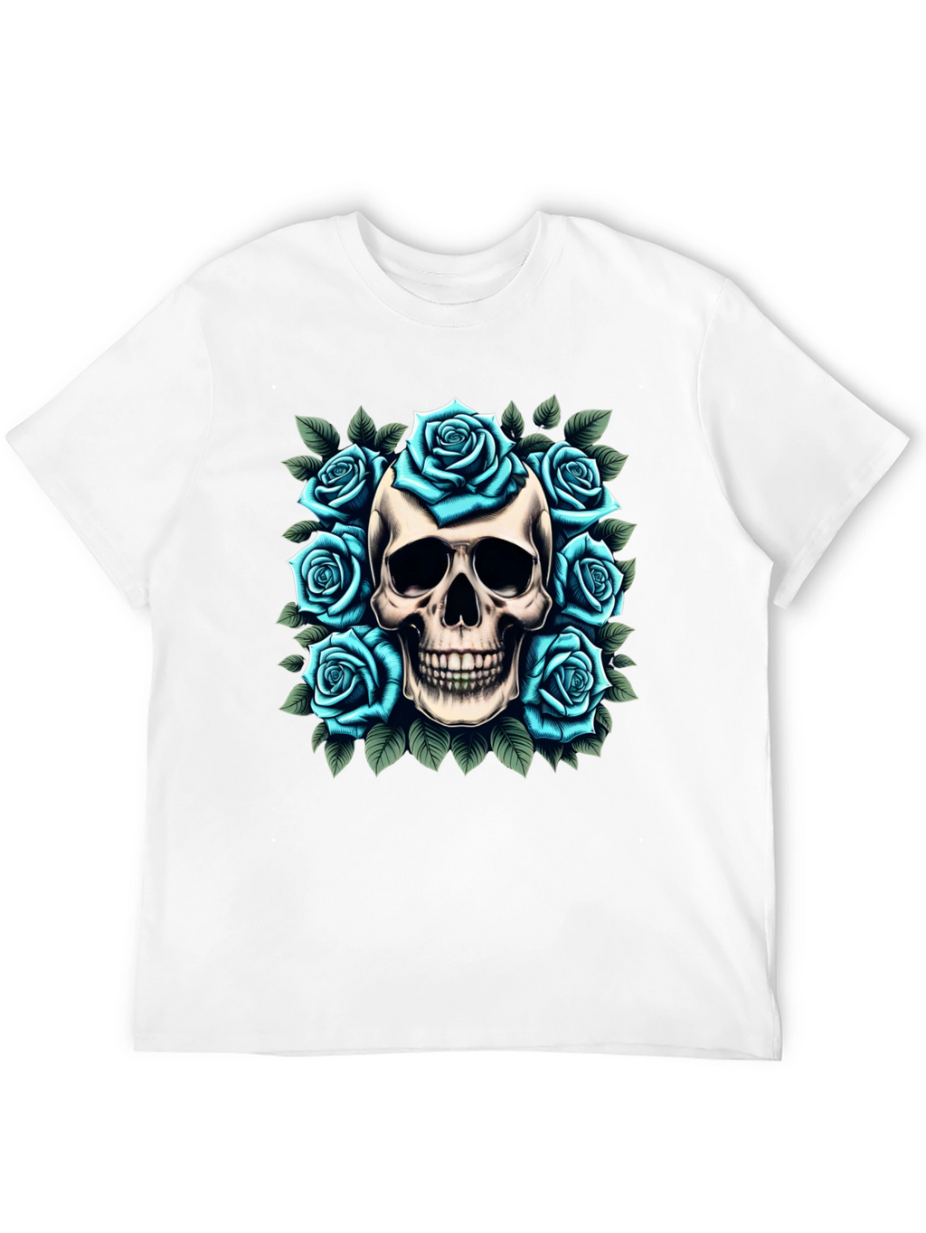Skull & Roses Graphic Tee - Unique Design