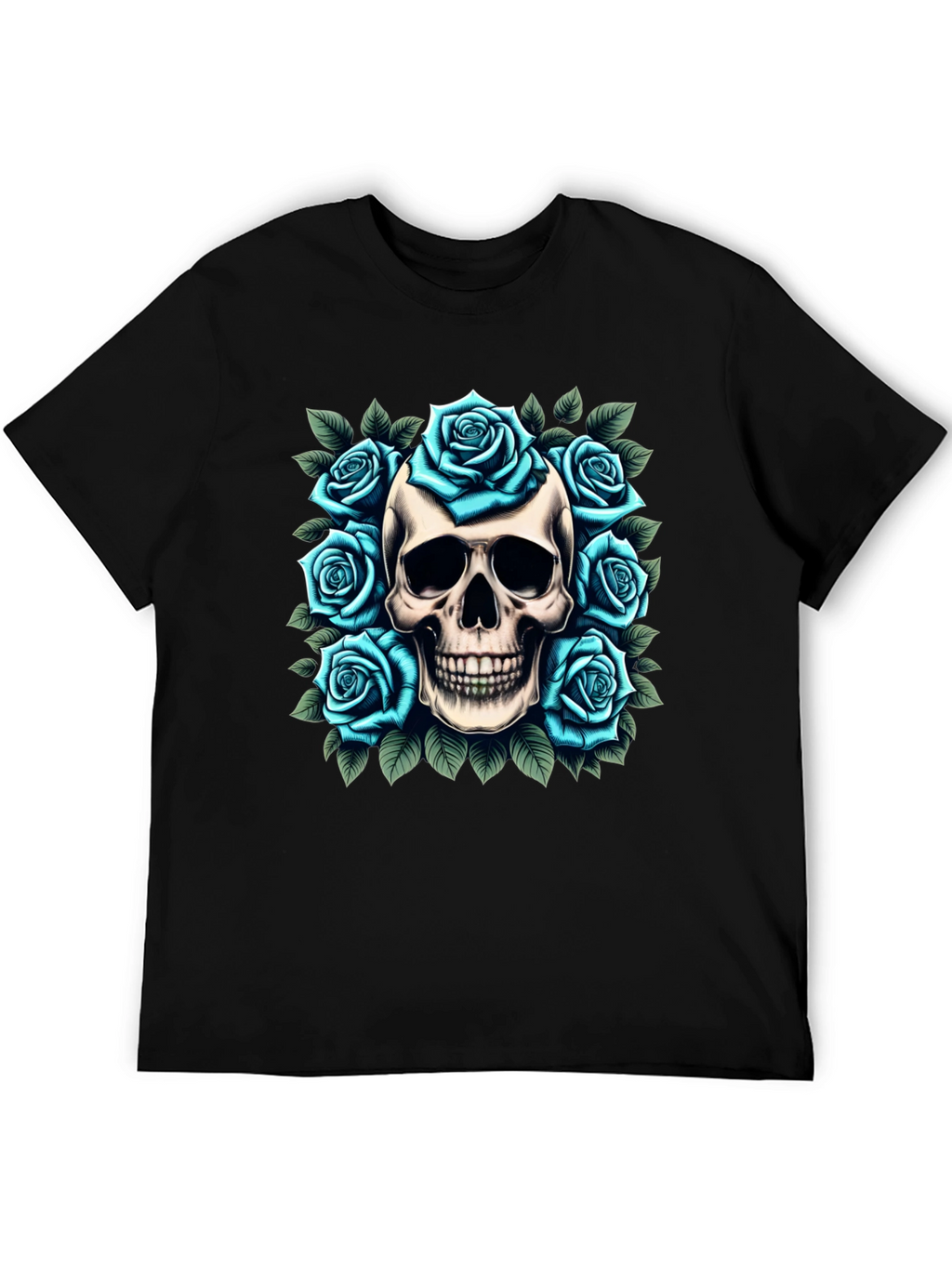 Skull & Roses Graphic Tee - Unique Design