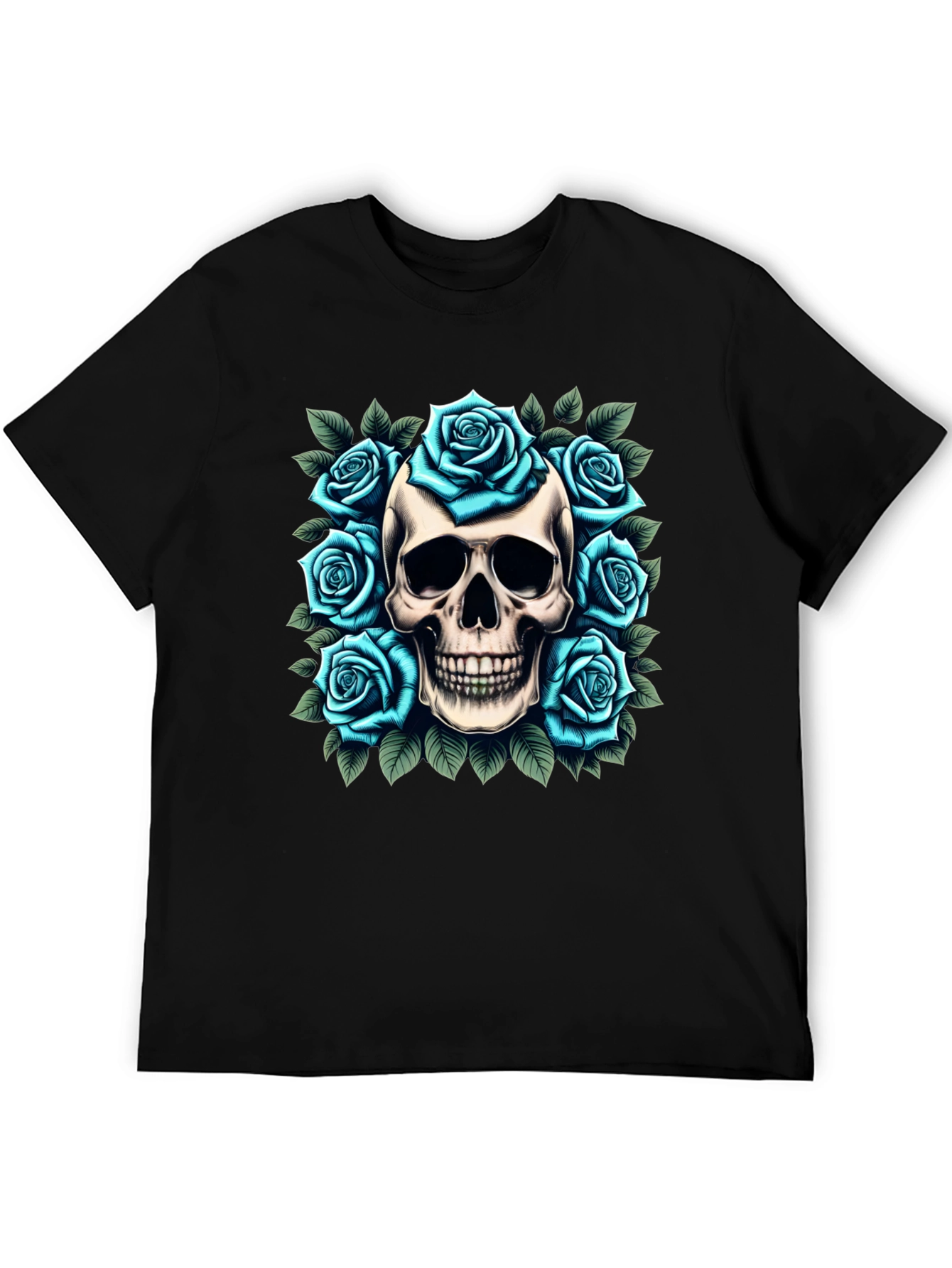 Skull & Roses Graphic Tee - Unique Design