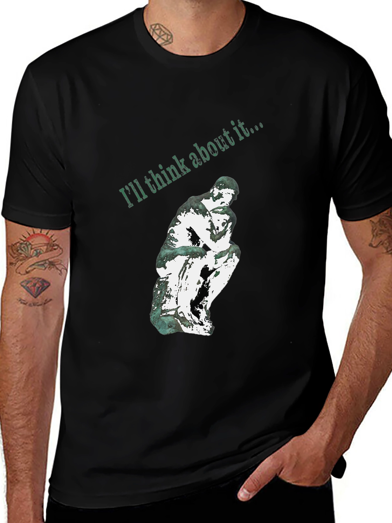 Thinking Man Graphic T-Shirt - Ill Think About It