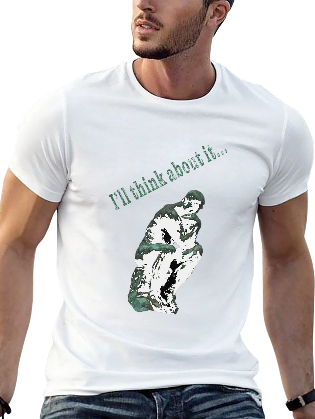 Thinking Man Graphic T-Shirt - Ill Think About It