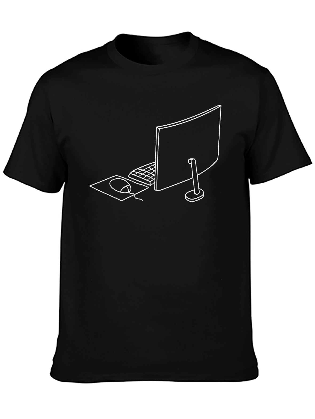 Minimalist Gamer Desktop T-Shirt - Black
