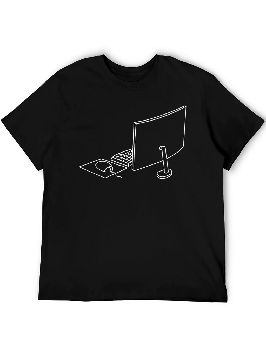 Minimalist Gamer Desktop T-Shirt - Black