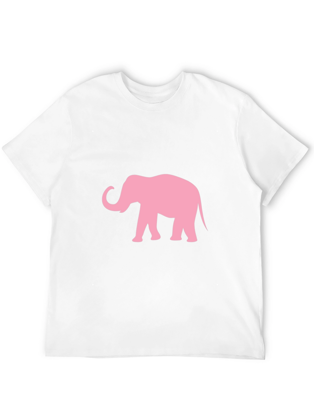 Pink Elephant Graphic Black T-Shirt