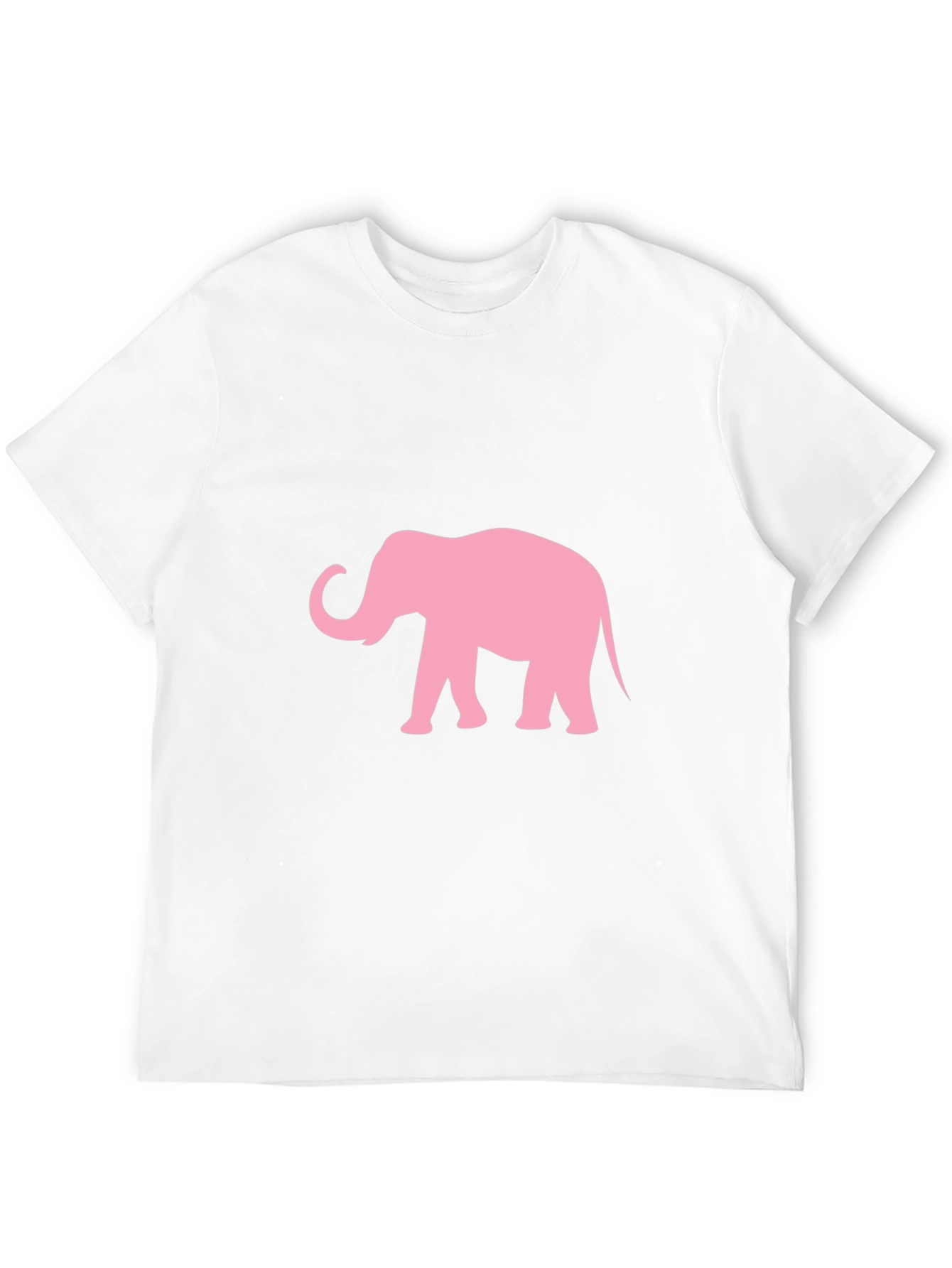 Pink Elephant Graphic Black T-Shirt