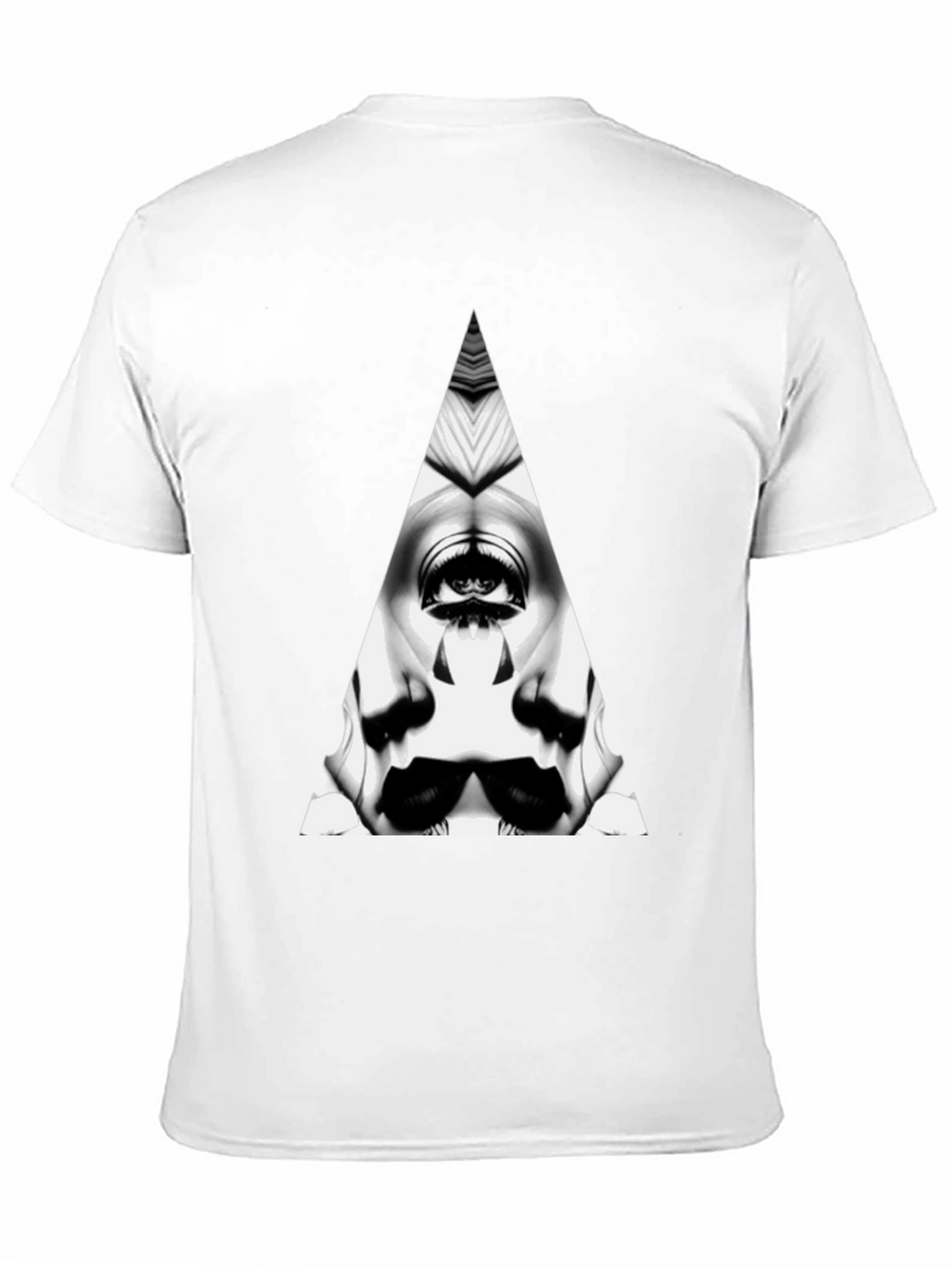 Abstract Triangle Graphic Tee - Mens Black T-Shirt