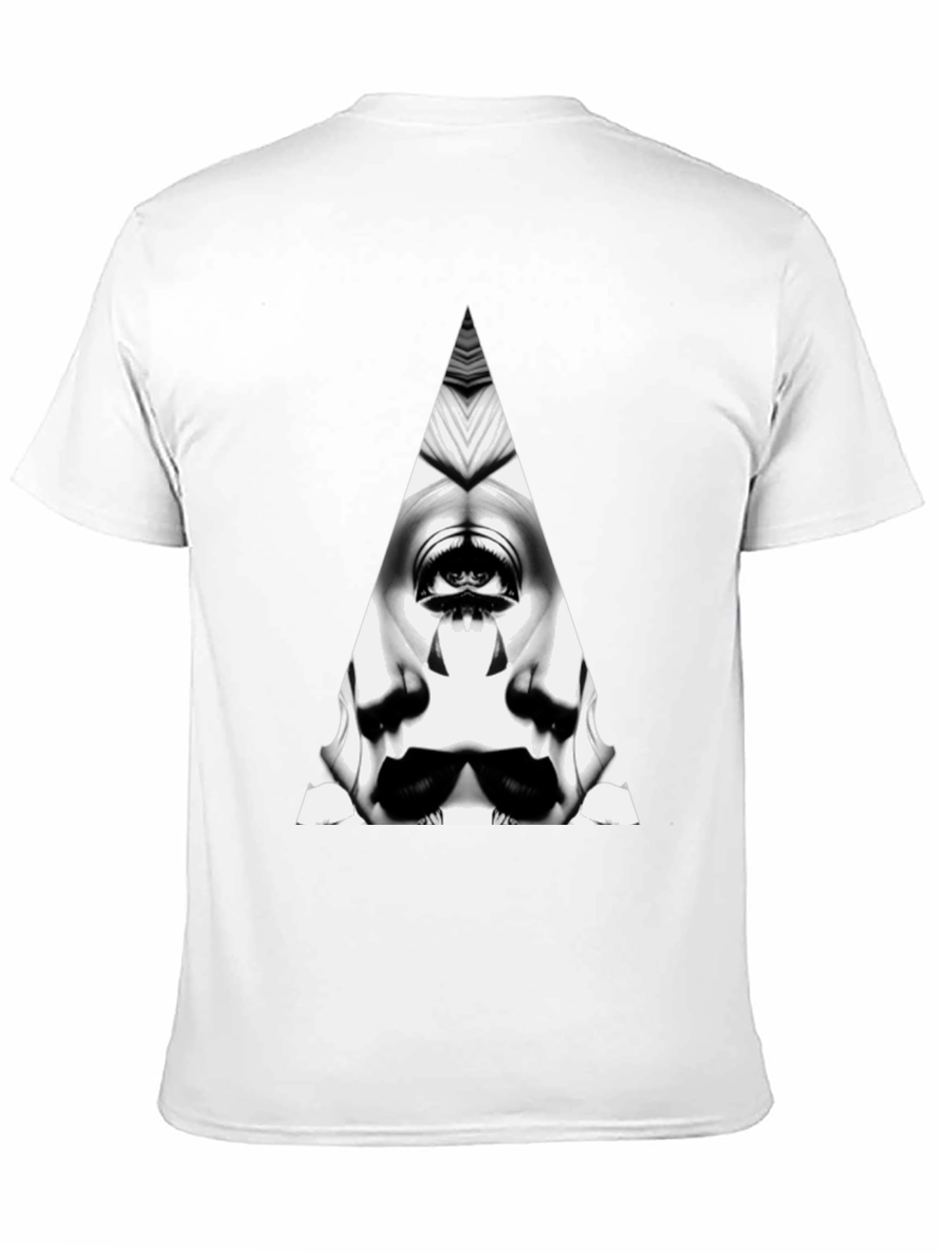 Abstract Triangle Graphic Tee - Mens Black T-Shirt