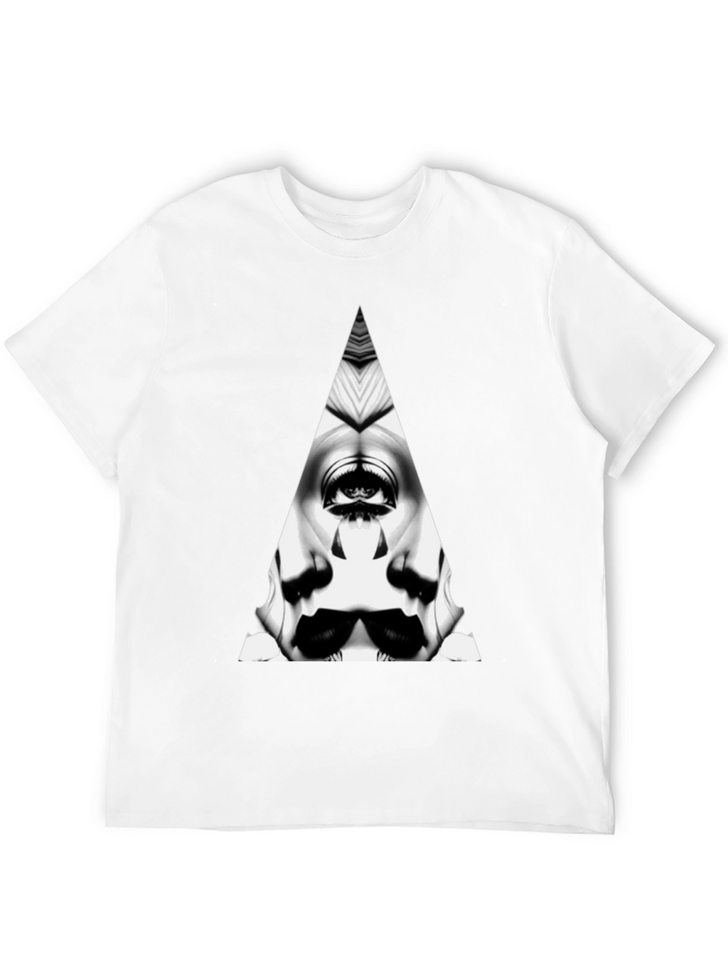 Abstract Triangle Graphic Tee - Mens Black T-Shirt