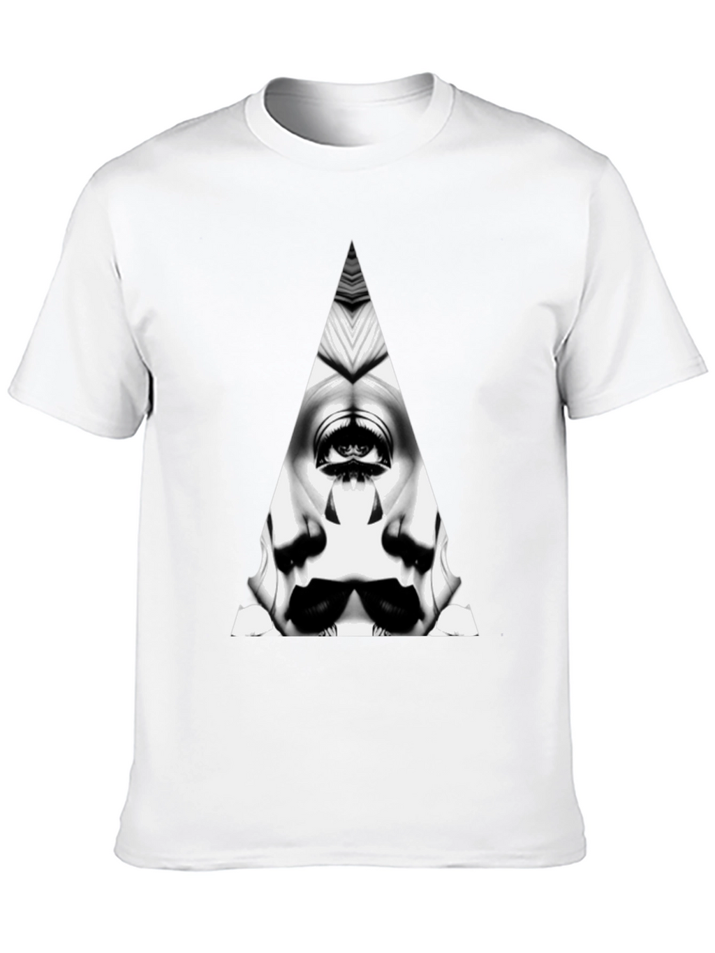 Abstract Triangle Graphic Tee - Mens Black T-Shirt