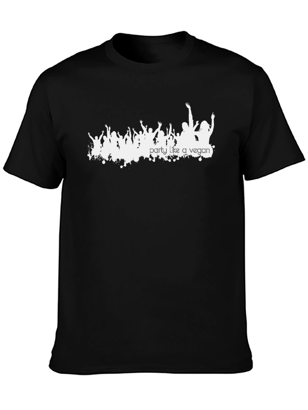 Party Like a Vegan Black Graphic T-Shirt