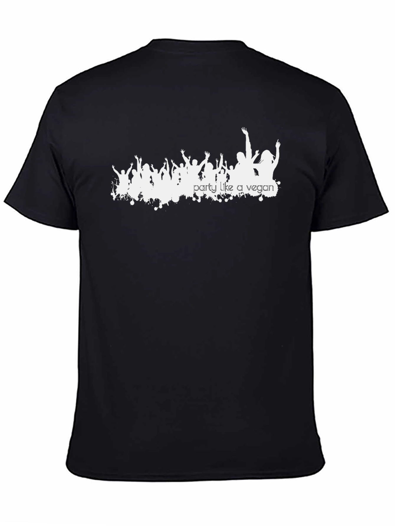 Party Like a Vegan Black Graphic T-Shirt