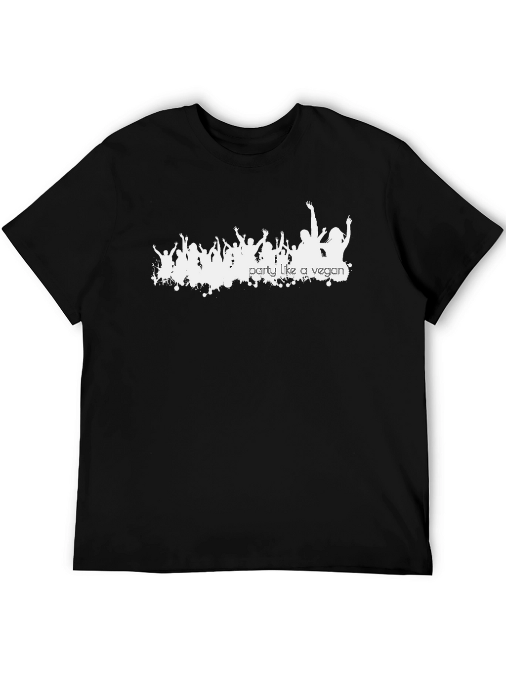 Party Like a Vegan Black Graphic T-Shirt