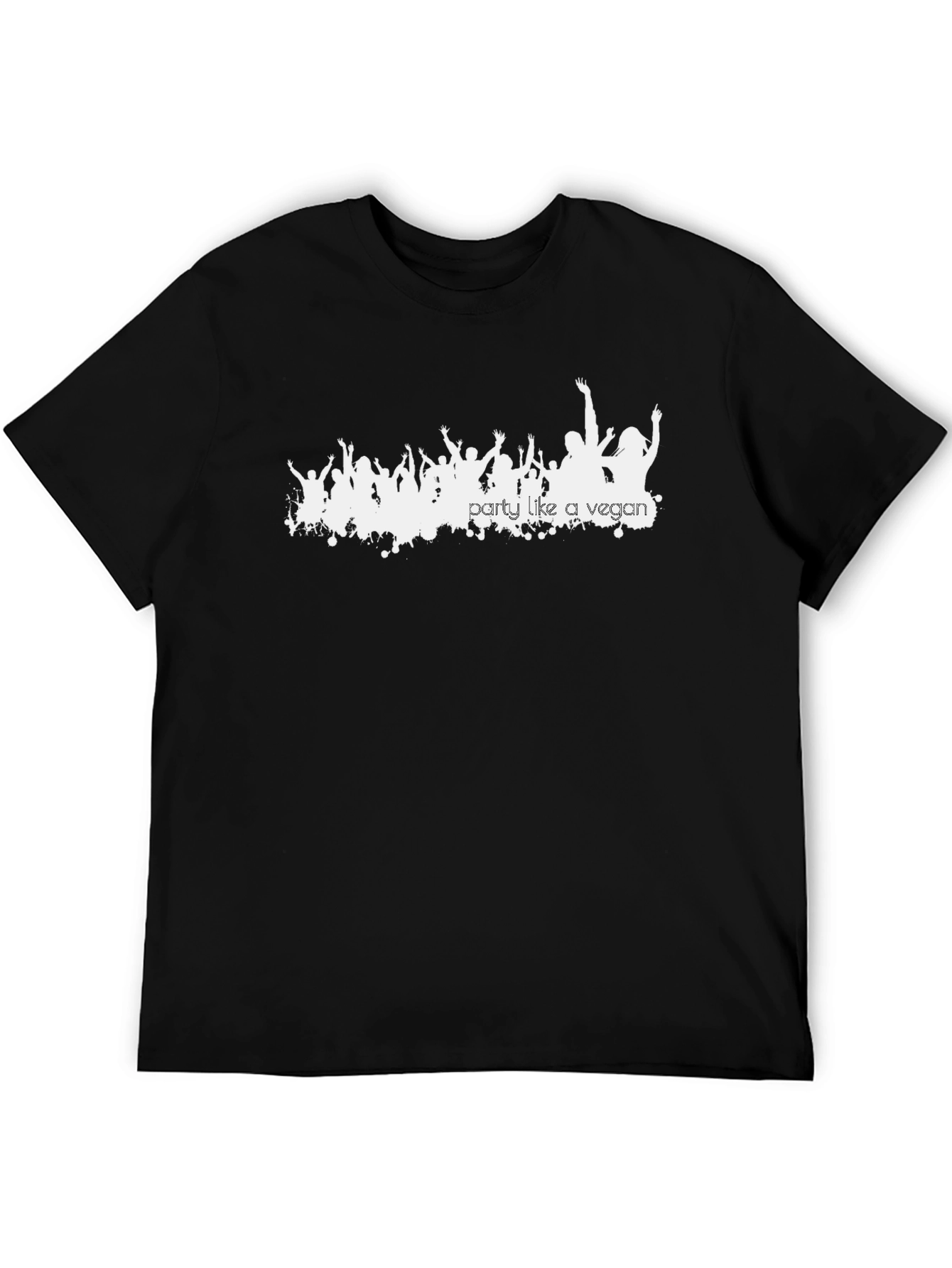 Party Like a Vegan Black Graphic T-Shirt