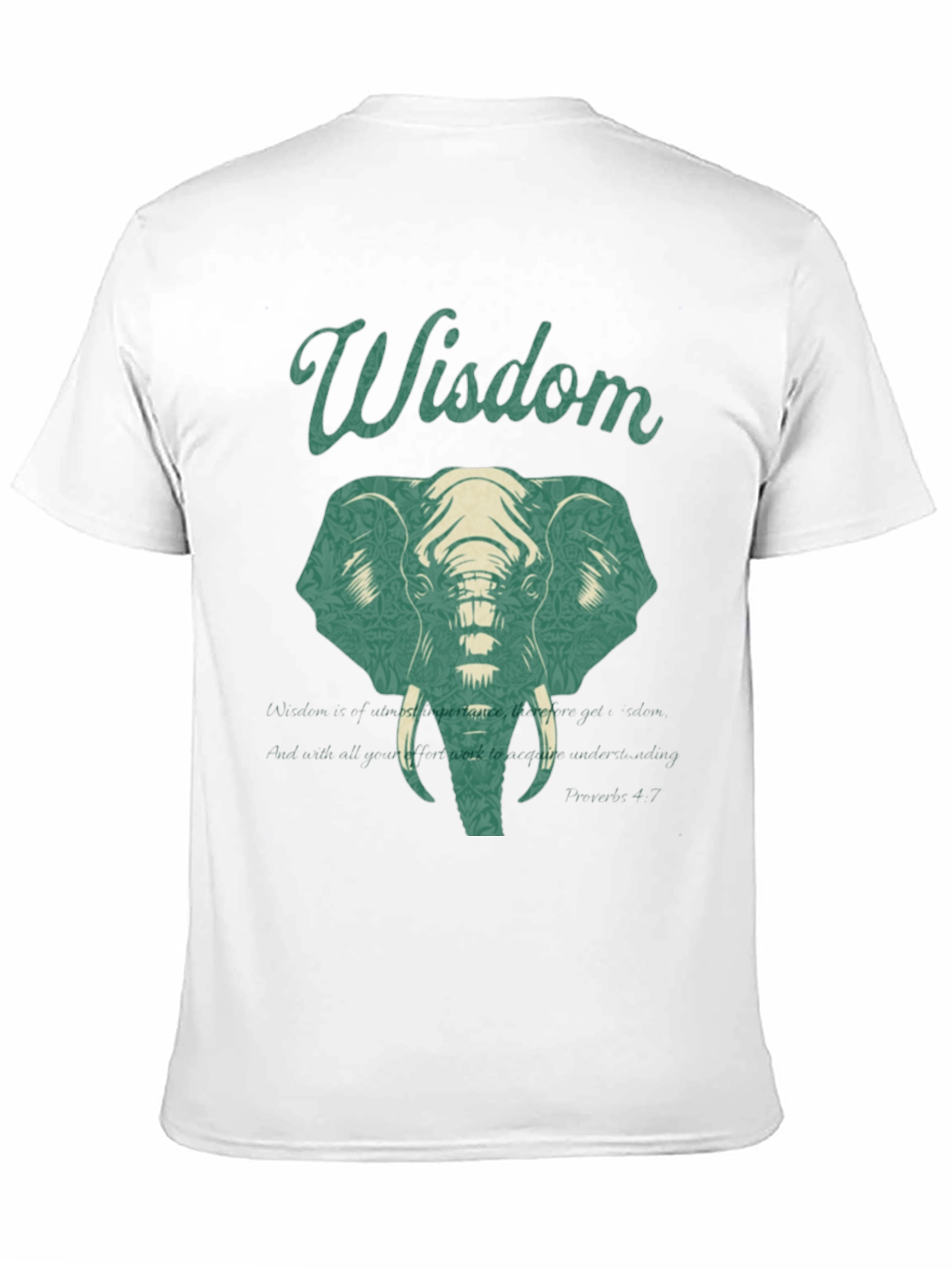 Wisdom Elephant Graphic Print T-Shirt
