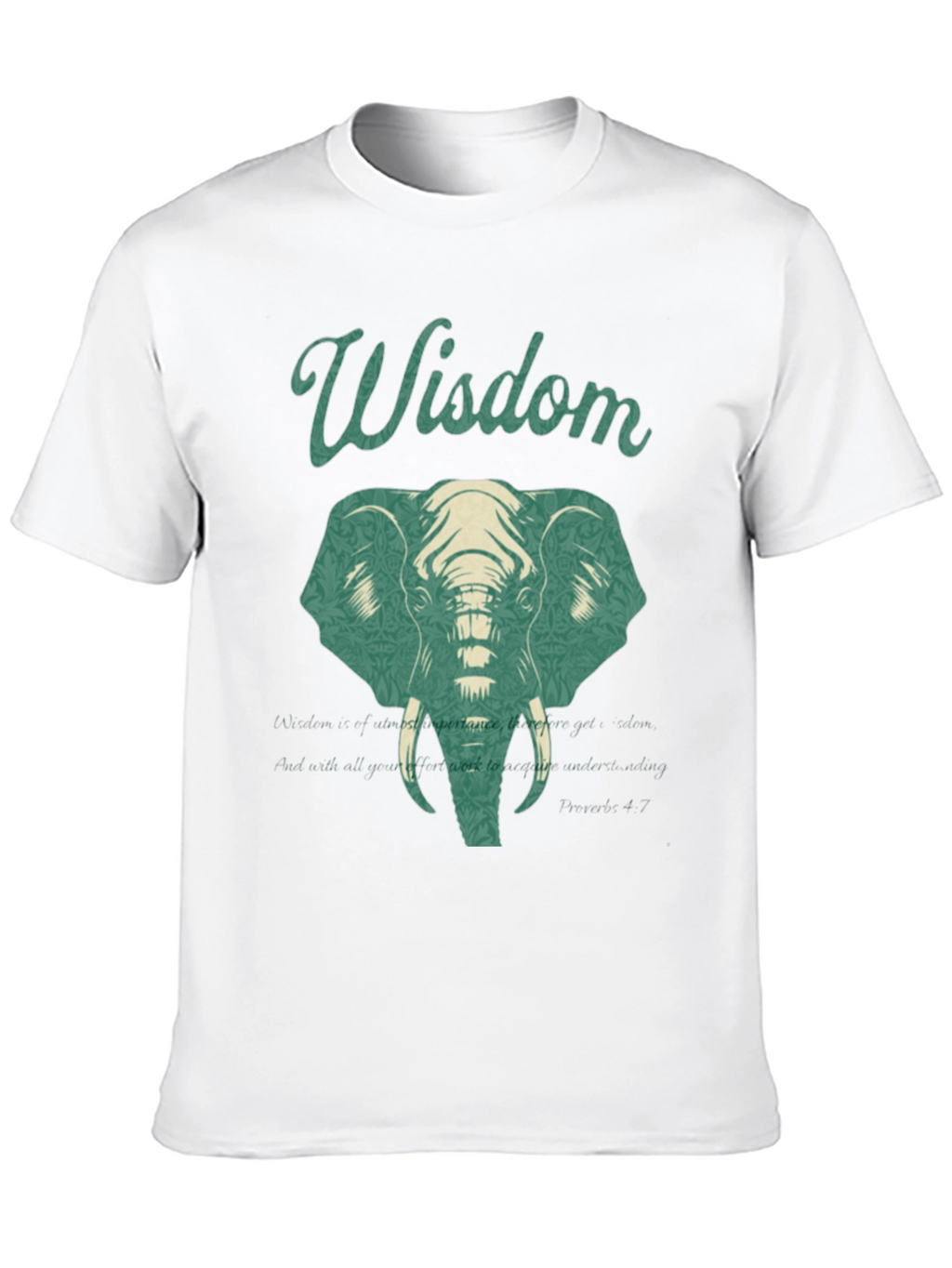 Wisdom Elephant Graphic Print T-Shirt