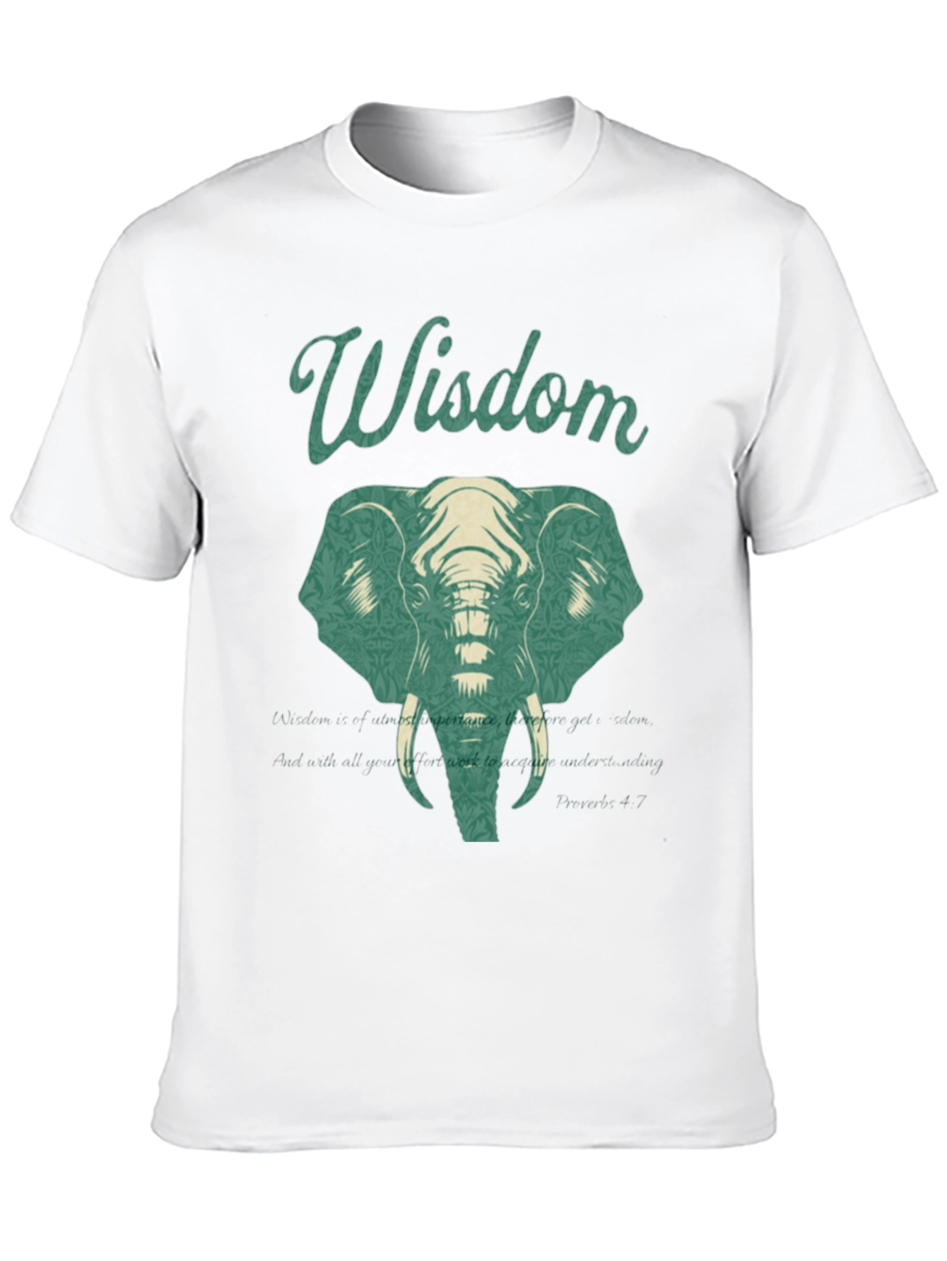 Wisdom Elephant Graphic Print T-Shirt