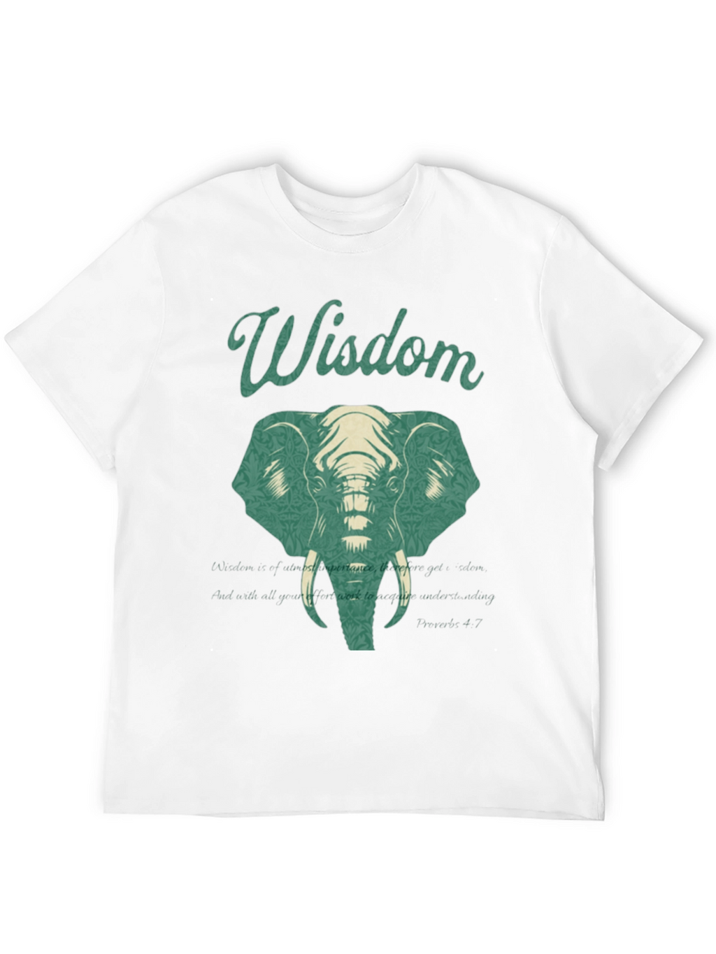 Wisdom Elephant Graphic Print T-Shirt