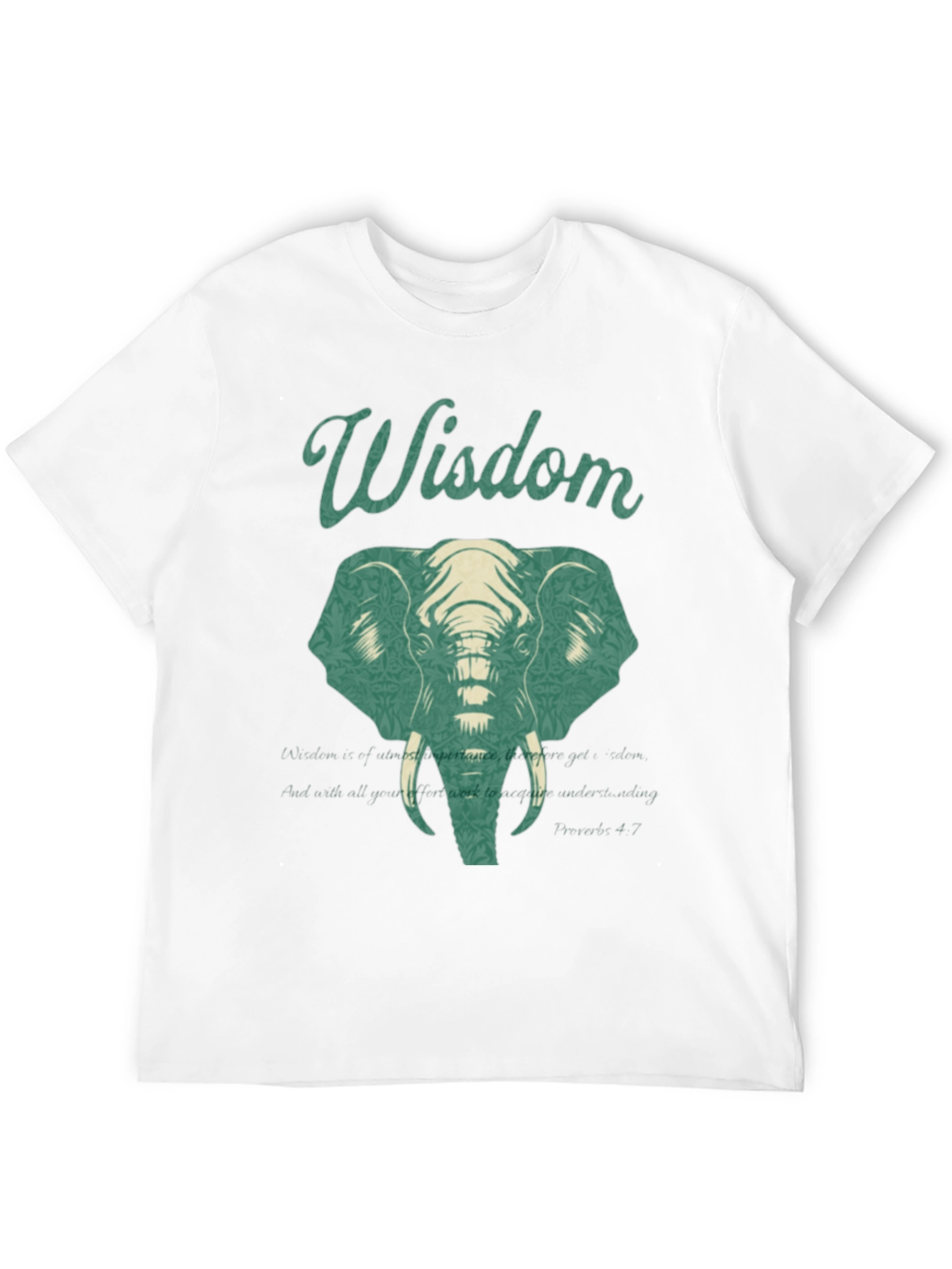 Wisdom Elephant Graphic Print T-Shirt