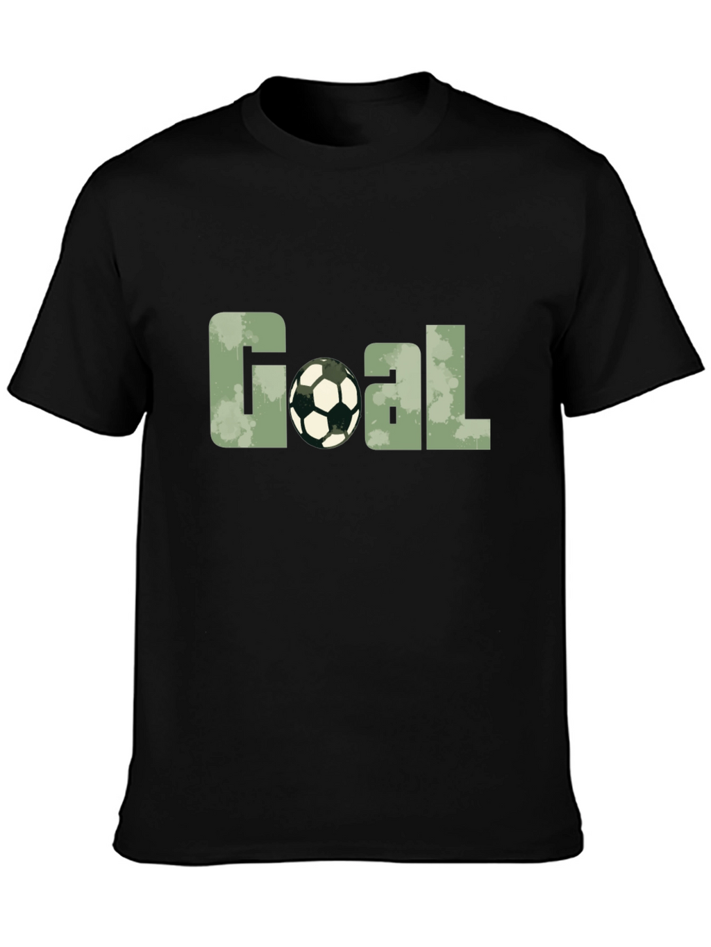 Goal Soccer Ball Graphic Black T-Shirt