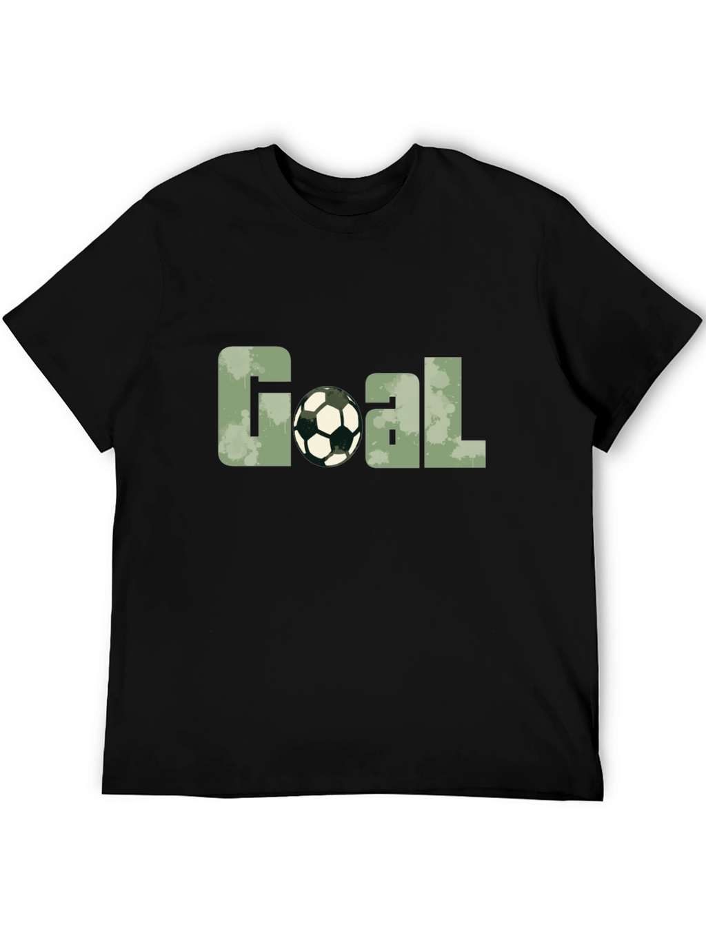 Goal Soccer Ball Graphic Black T-Shirt