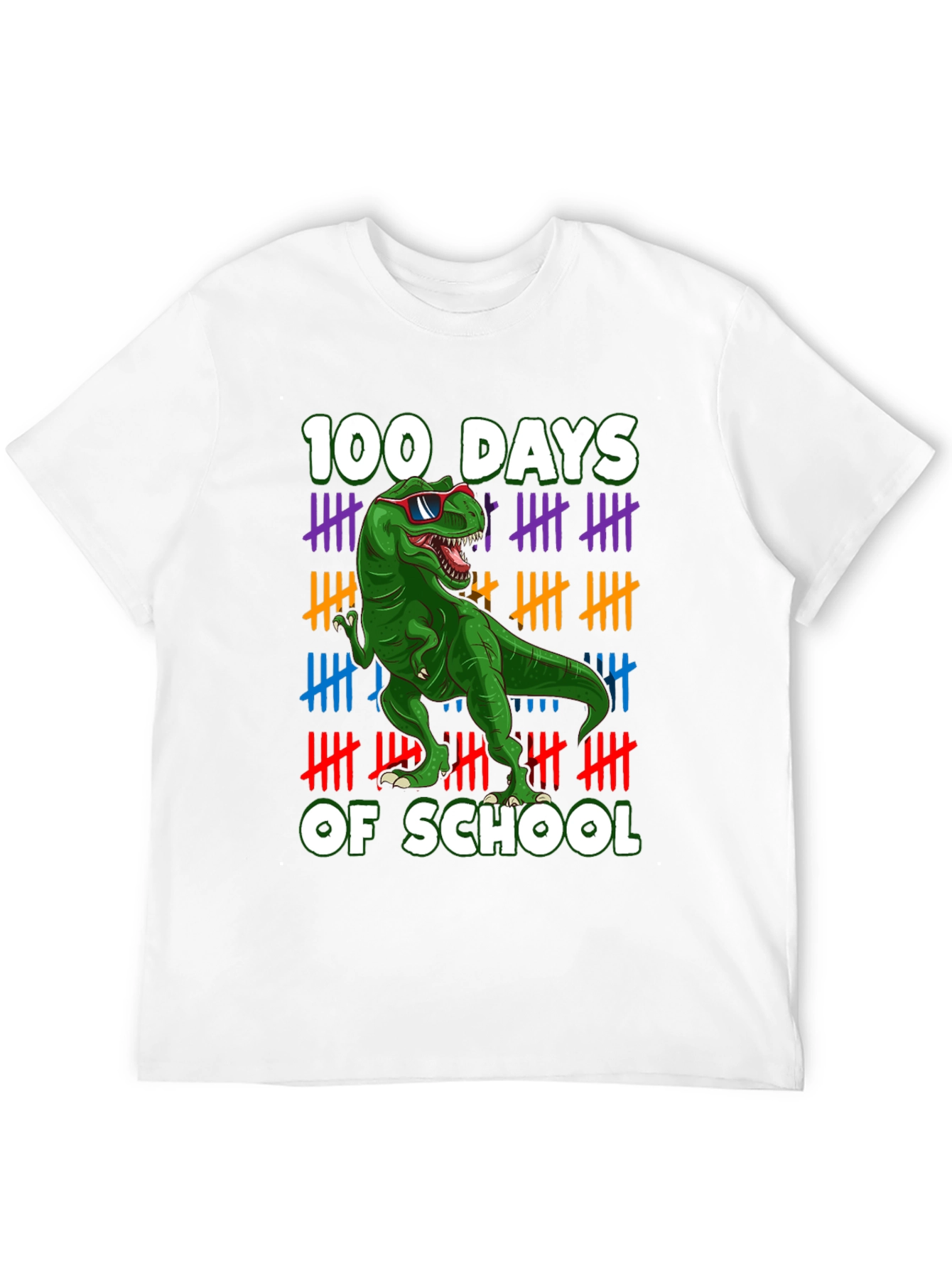 100 Days of School T-Rex T-Shirt