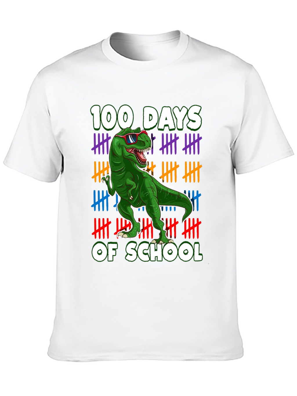 100 Days of School T-Rex T-Shirt