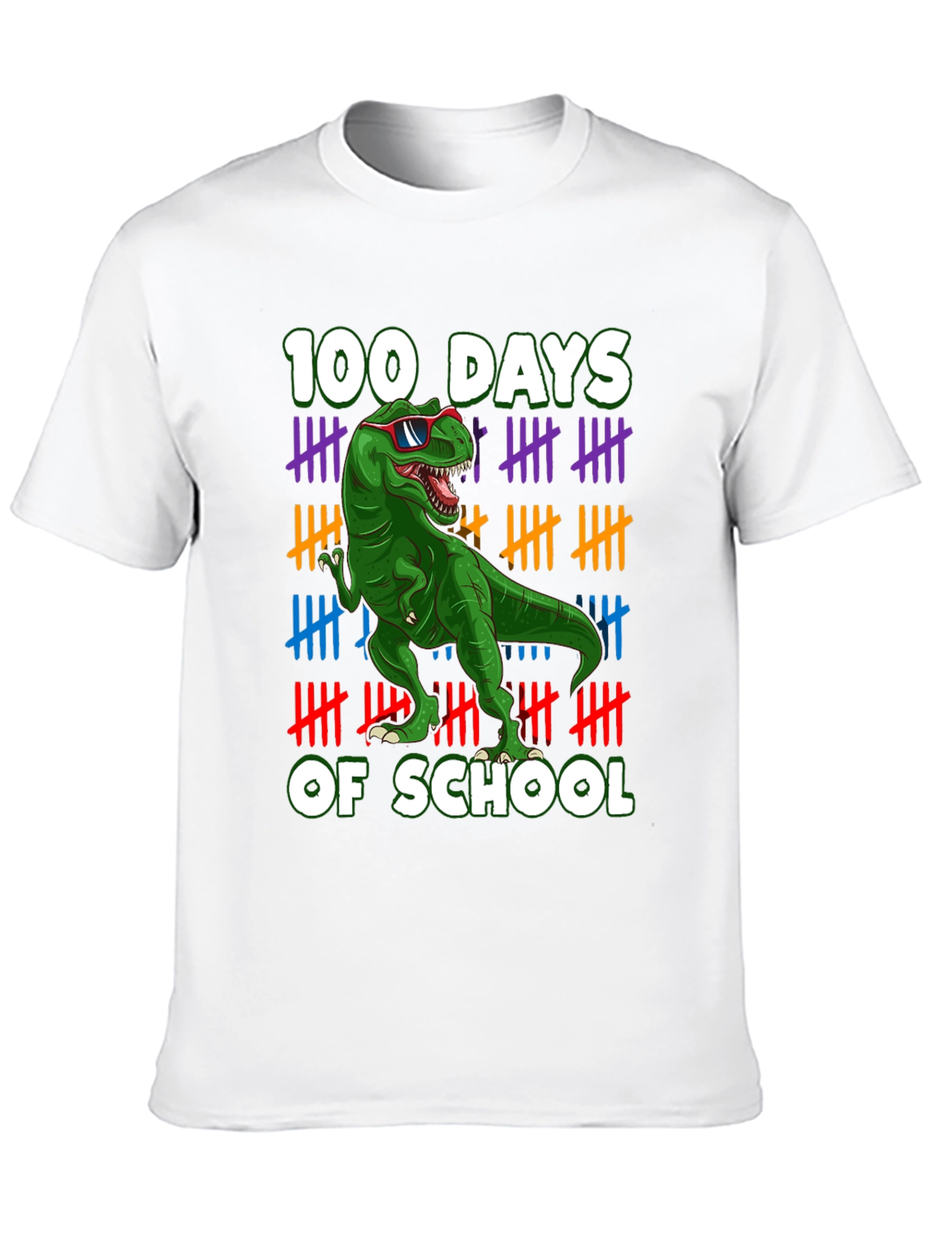 100 Days of School T-Rex T-Shirt