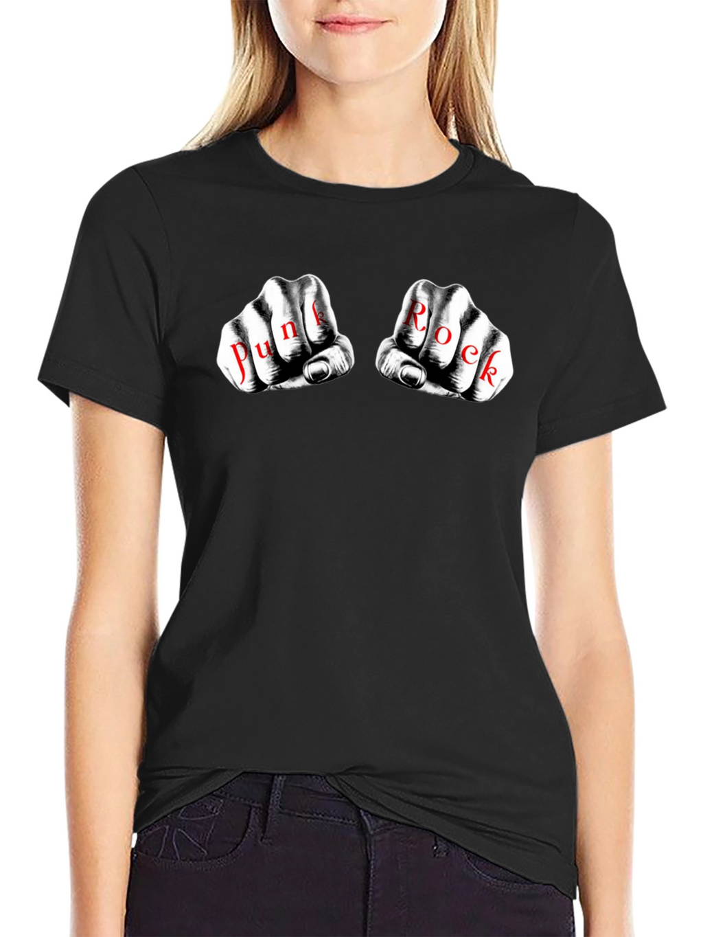 Punk Rock Fist Graphic T-Shirt